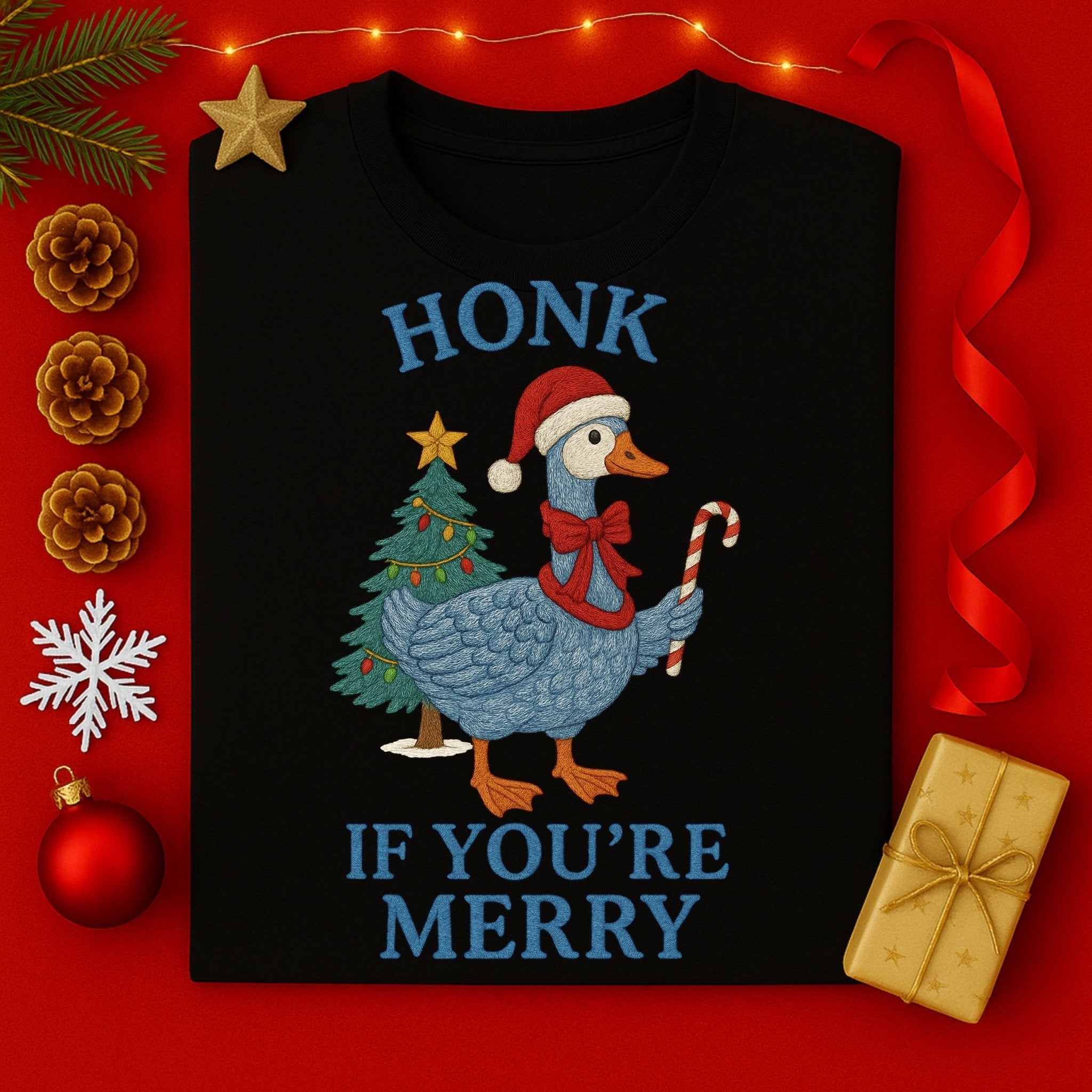 Honk If You’re Merry Christmas Shirt, Funny Goose T-Shirt - Craig Michael Design