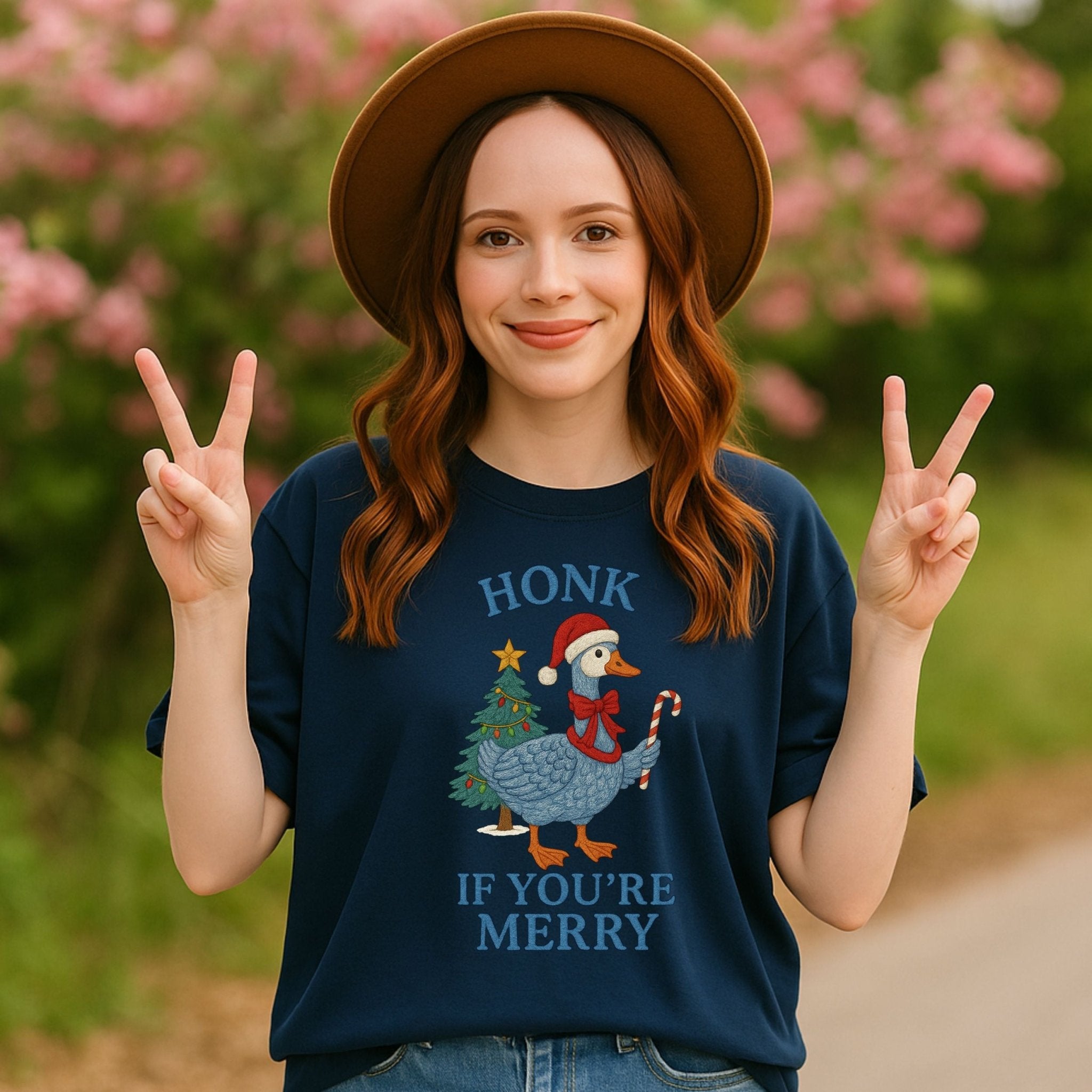 Honk If You’re Merry Christmas Shirt, Funny Goose T-Shirt - Craig Michael Design