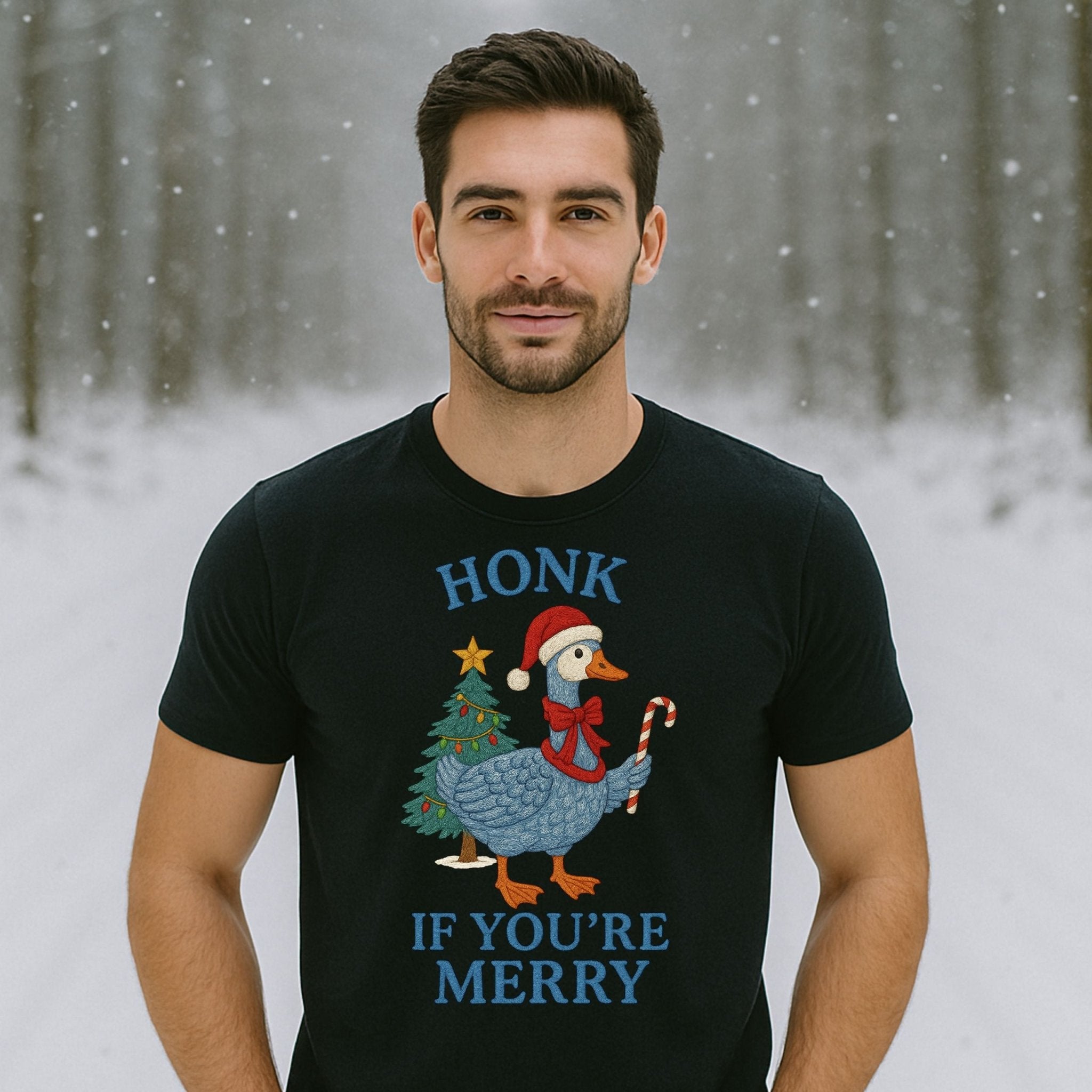 Honk If You’re Merry Christmas Shirt, Funny Goose T-Shirt - Craig Michael Design