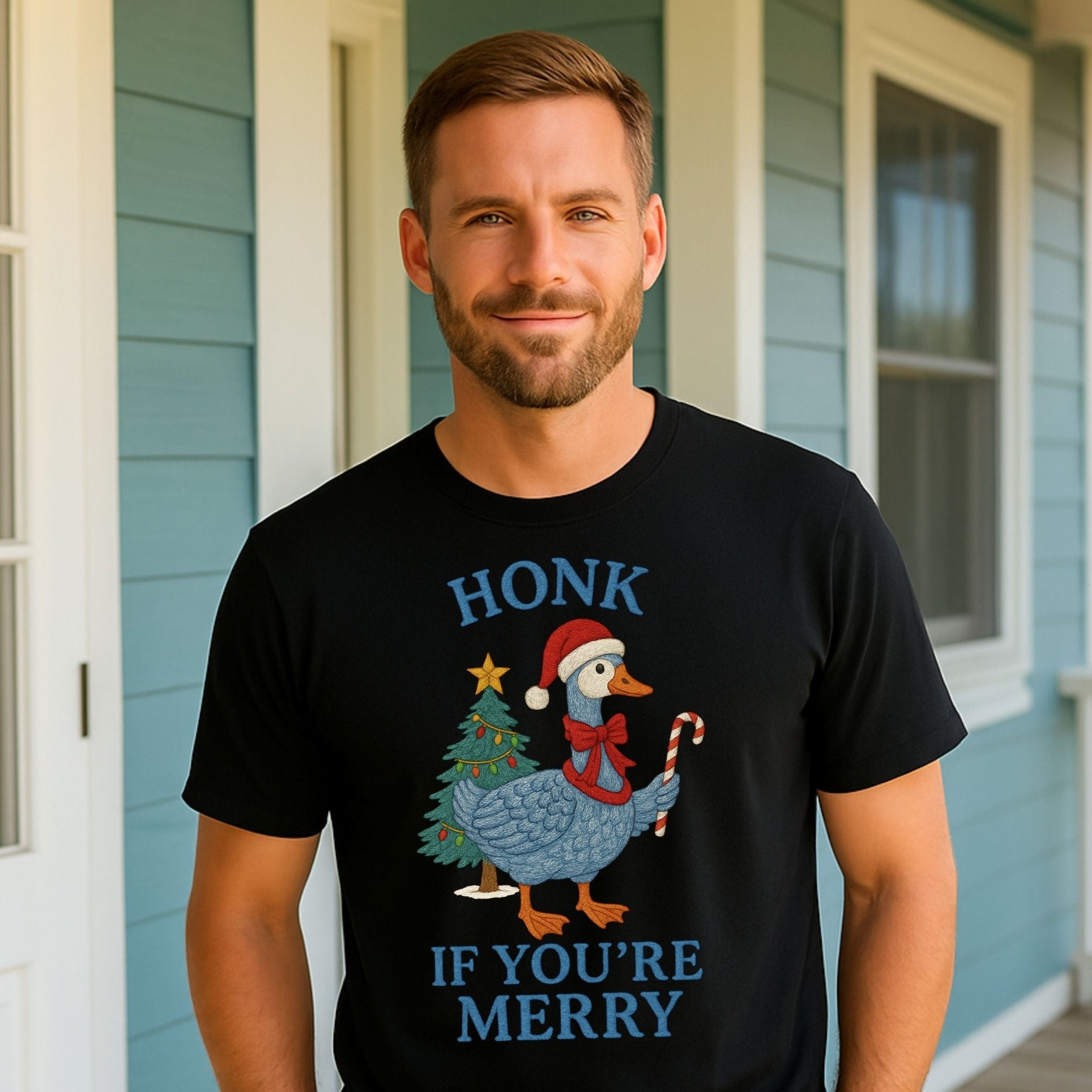 Honk If You’re Merry Christmas Shirt, Funny Goose T-Shirt - Craig Michael Design