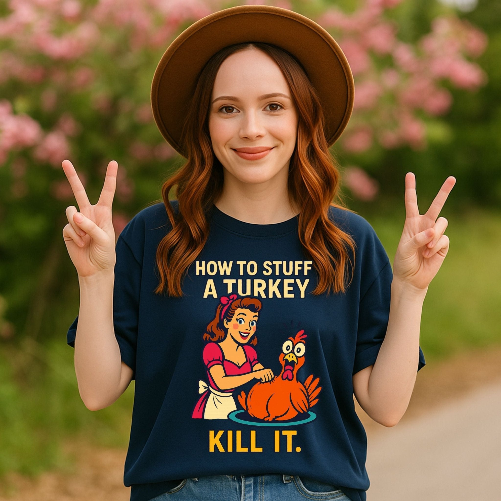How to Stuff a Turkey Shirt, Funny Retro Christmas T-Shirt - Craig Michael Design