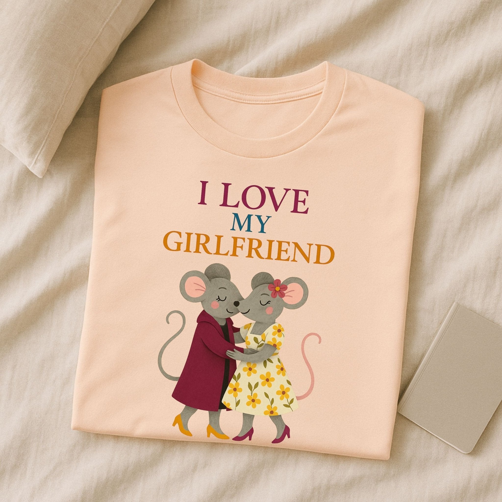 I Love My Girlfriend Mouse Couple Design Fashion T-Shirt - Craig Michael Design