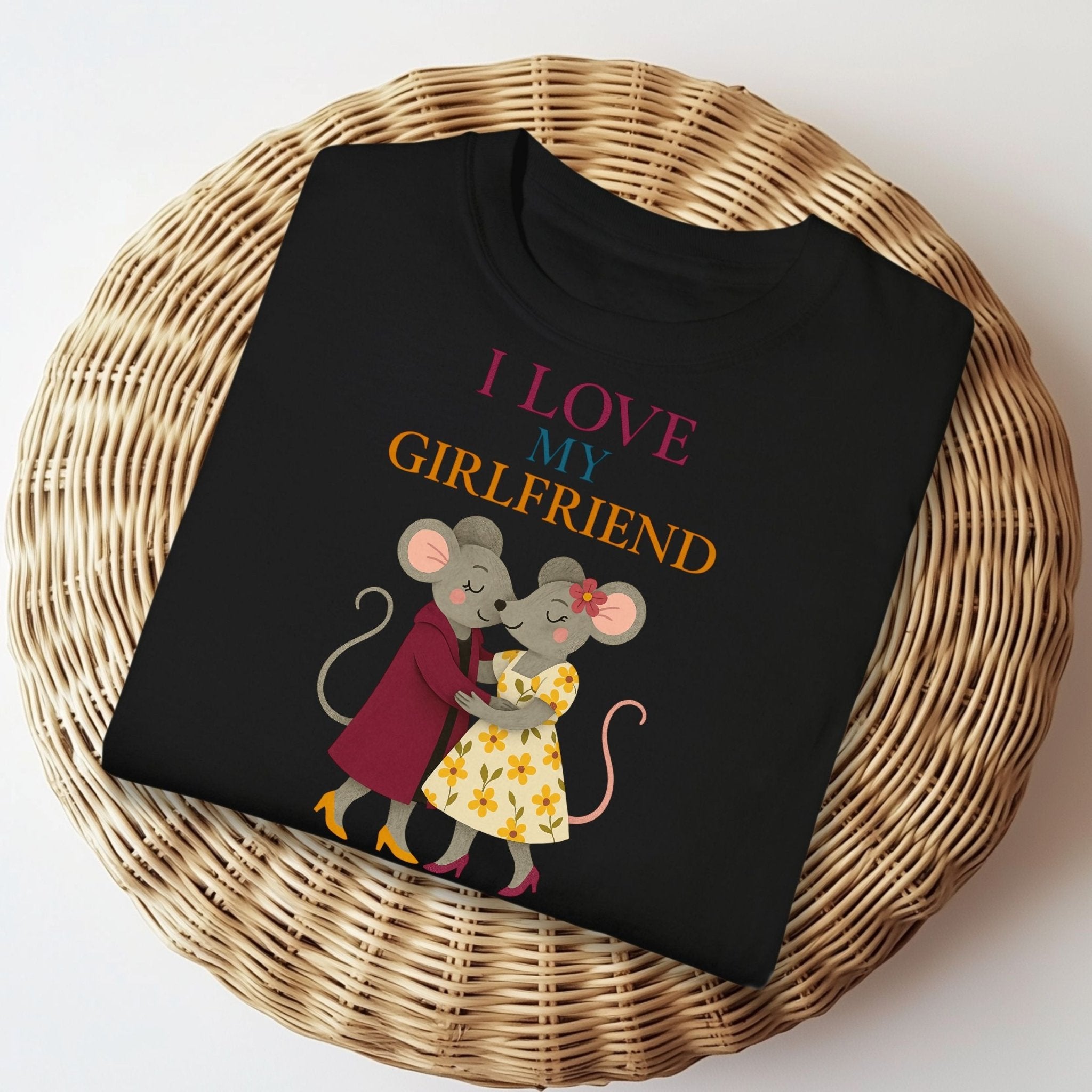 I Love My Girlfriend Mouse Couple Design Fashion T-Shirt - Craig Michael Design