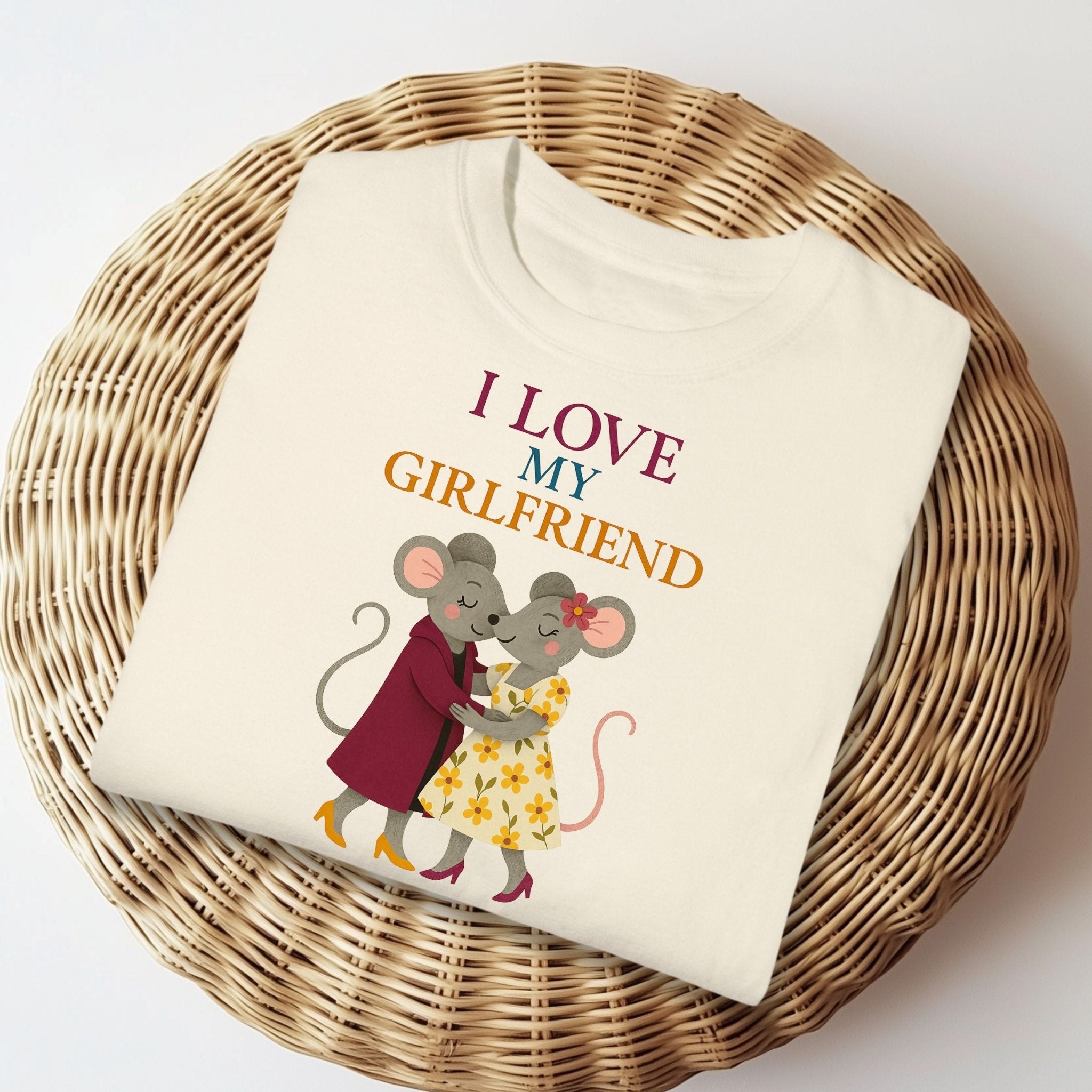 I Love My Girlfriend Mouse Couple Design Fashion T-Shirt - Craig Michael Design