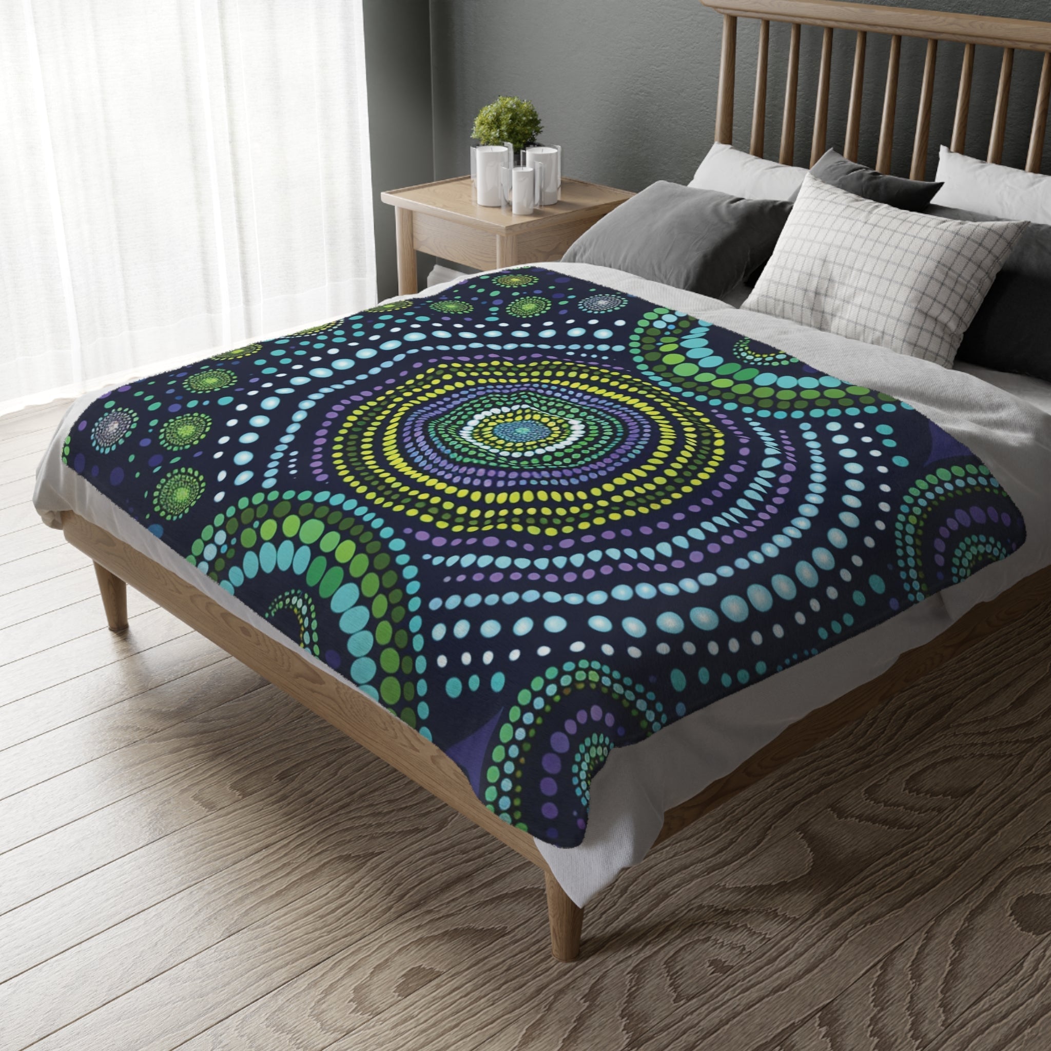 Indigenous Australian Blanket, Unique Artistic Throw Blanket, Cozy Living Room Decor, Vibrant Modern Blanket, Australian Design - Craig Michael Design