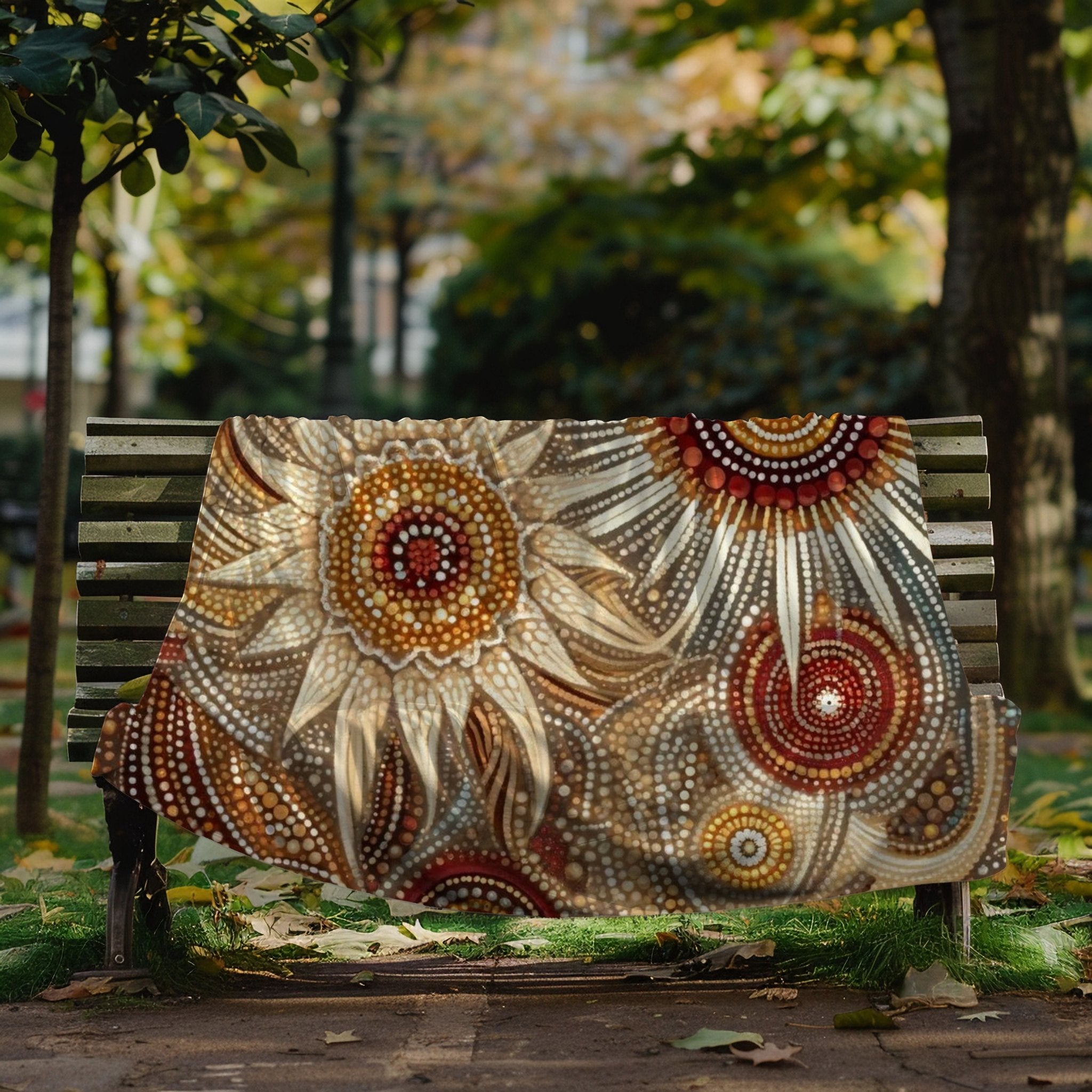 Indigenous Australian Blanket, Unique Artistic Throw Blanket, Cozy Living Room Decor, Vibrant Modern Blanket, Australian Design - Craig Michael Design