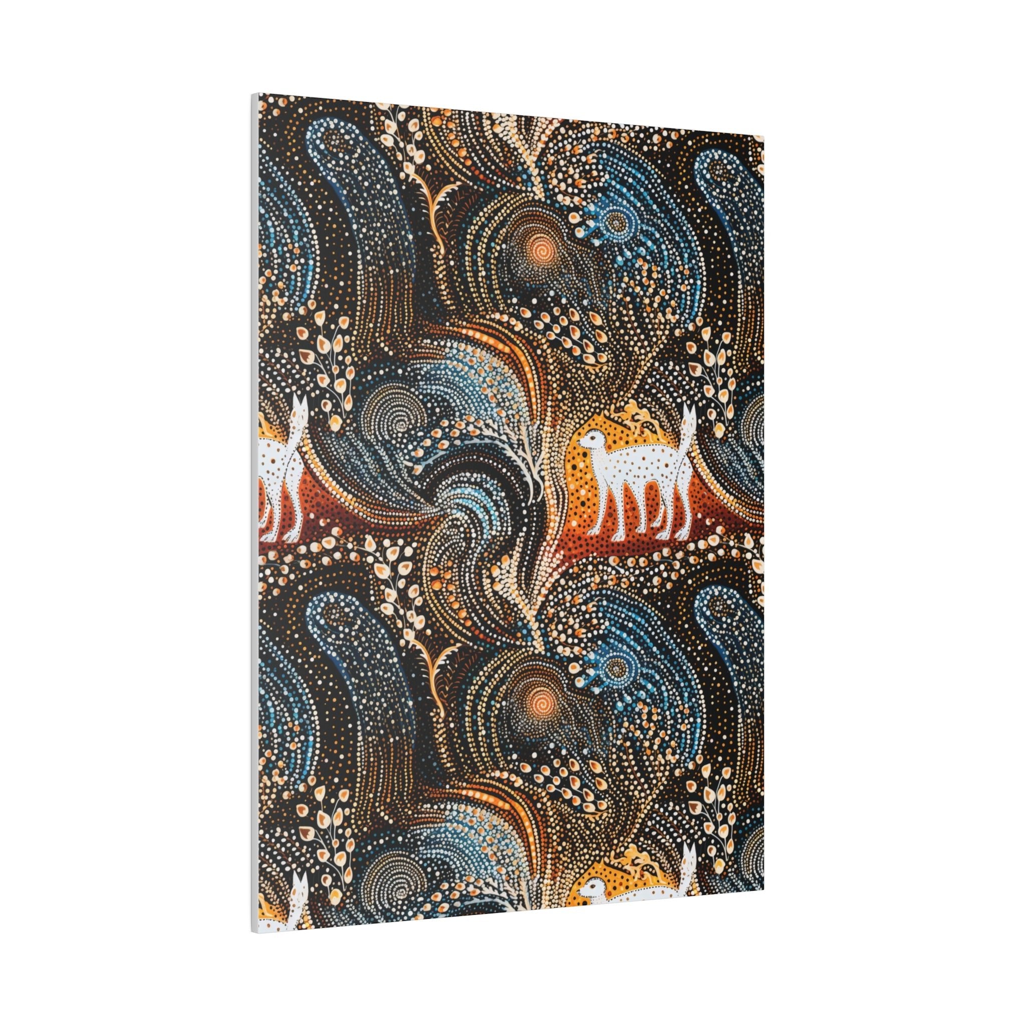 Indigenous Australian Dot Painting Canvas, Aboriginal Art Canvas, Cultural Wall Decor, Vibrant Dot Art Print, Unique Home Decor - Craig Michael Design