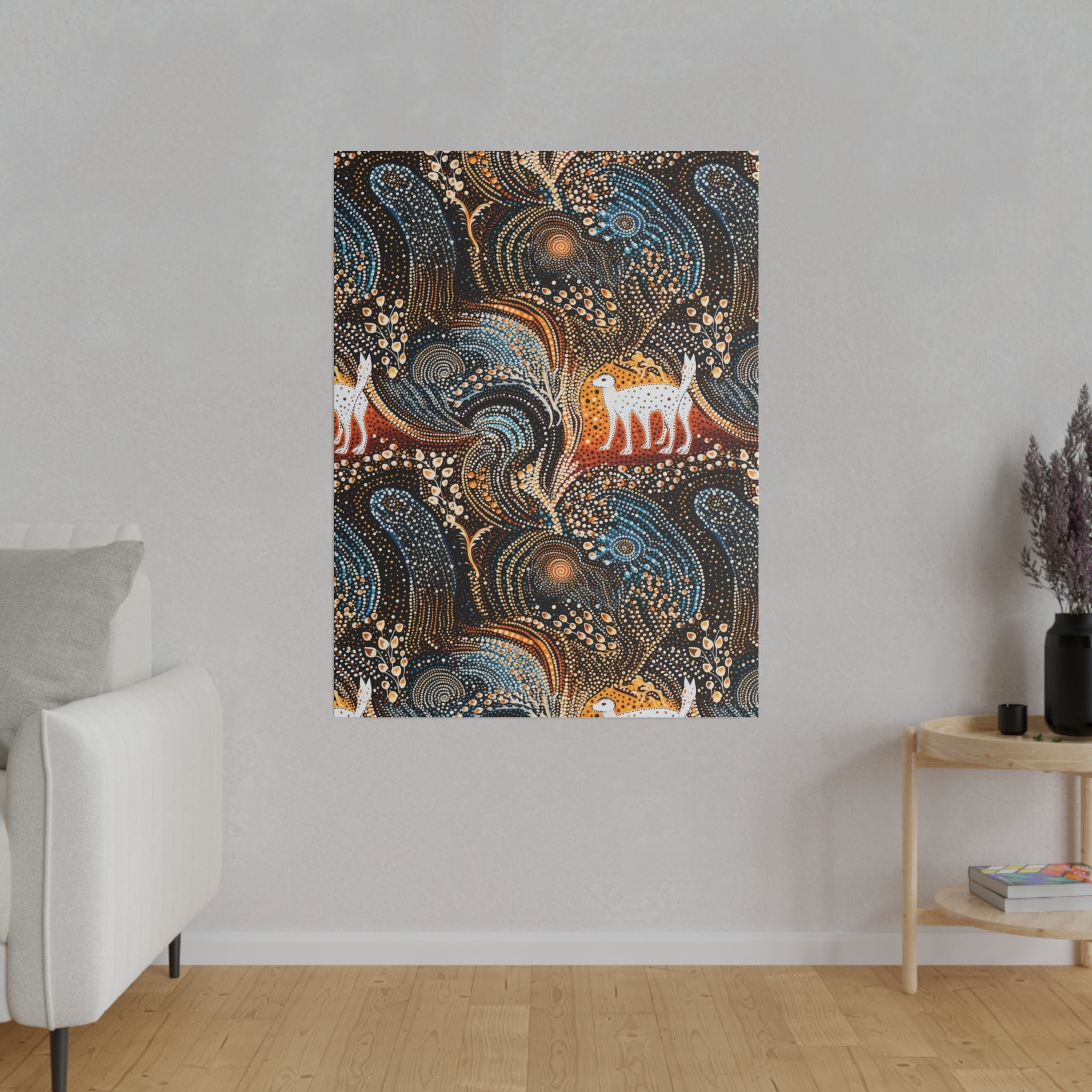 Indigenous Australian Dot Painting Canvas, Aboriginal Art Canvas, Cultural Wall Decor, Vibrant Dot Art Print, Unique Home Decor - Craig Michael Design
