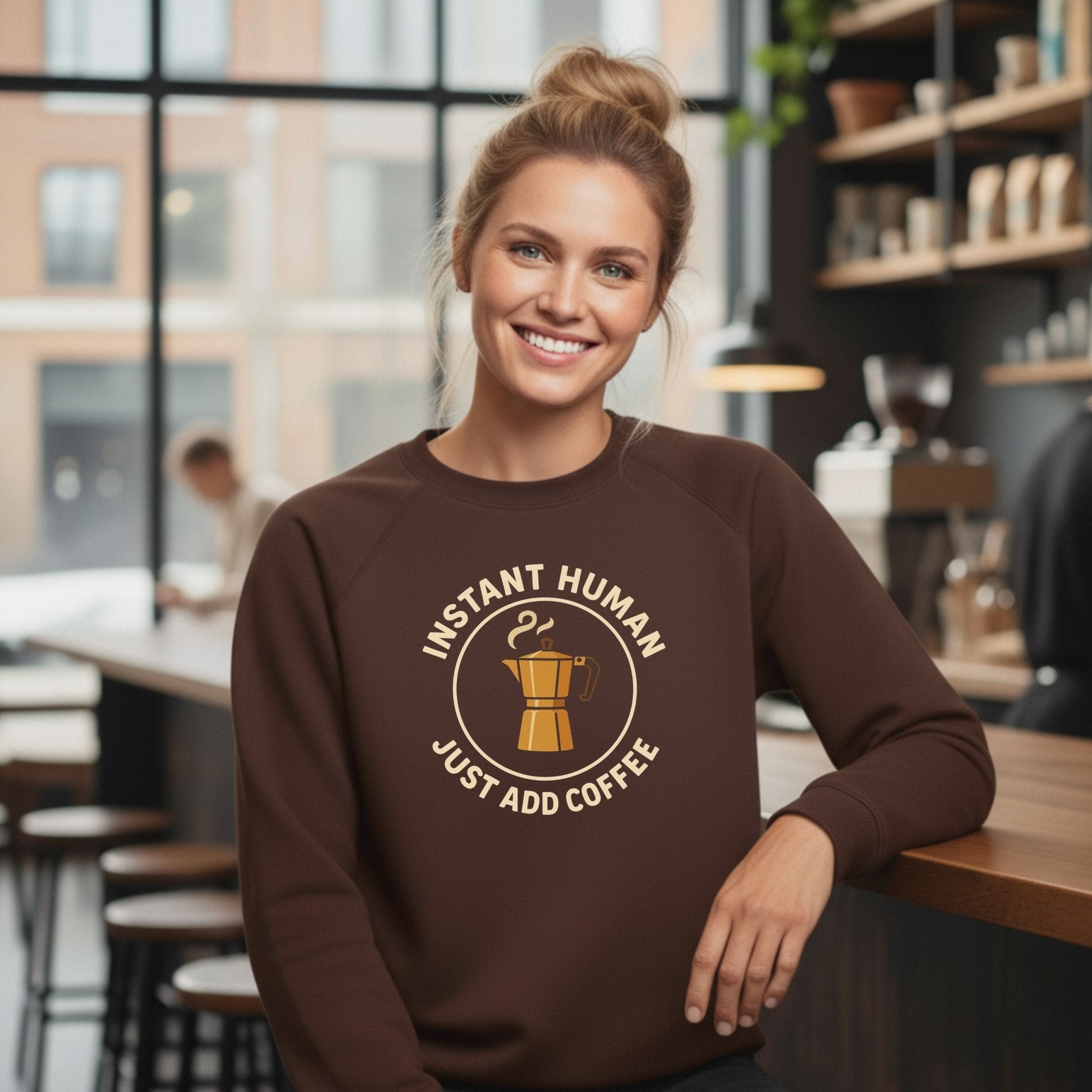 Instant Human Just Add Coffee Sweatshirt - Craig Michael Design