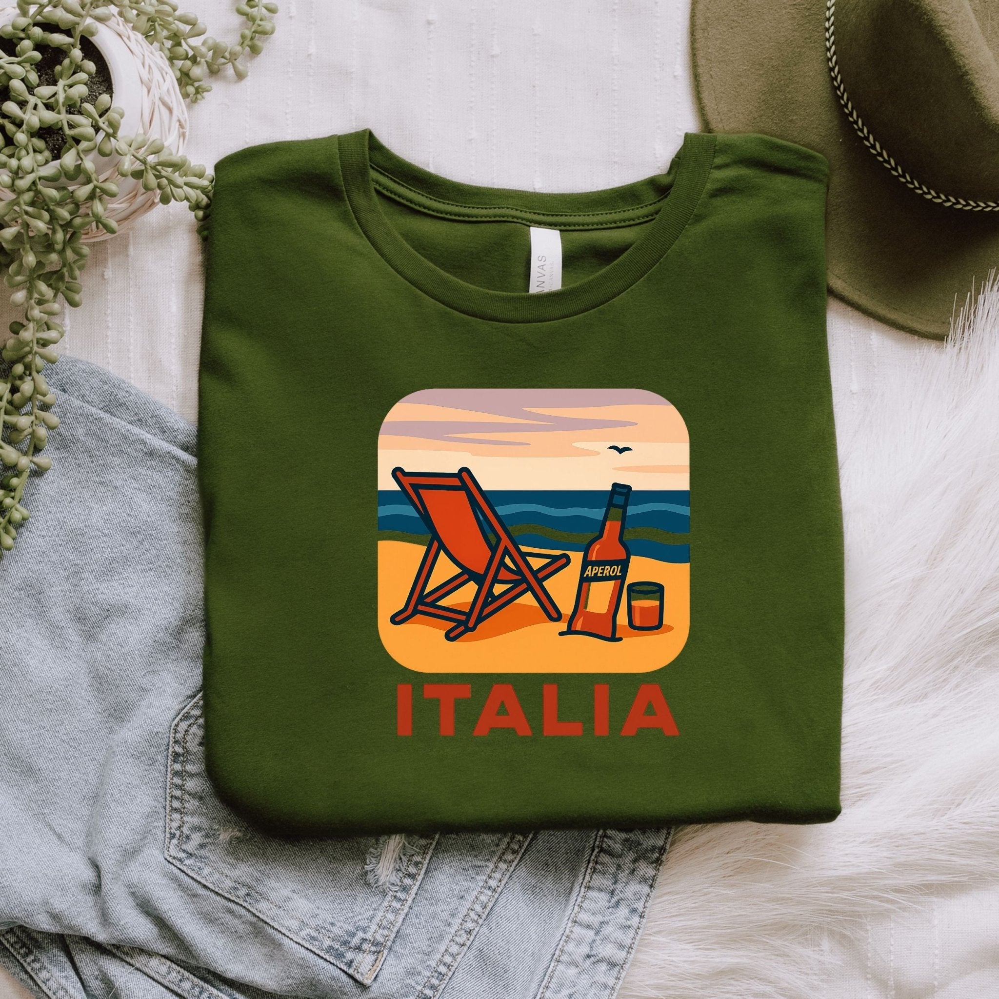 Italia Beach T-Shirt, Italian Summer Tee - Craig Michael Design
