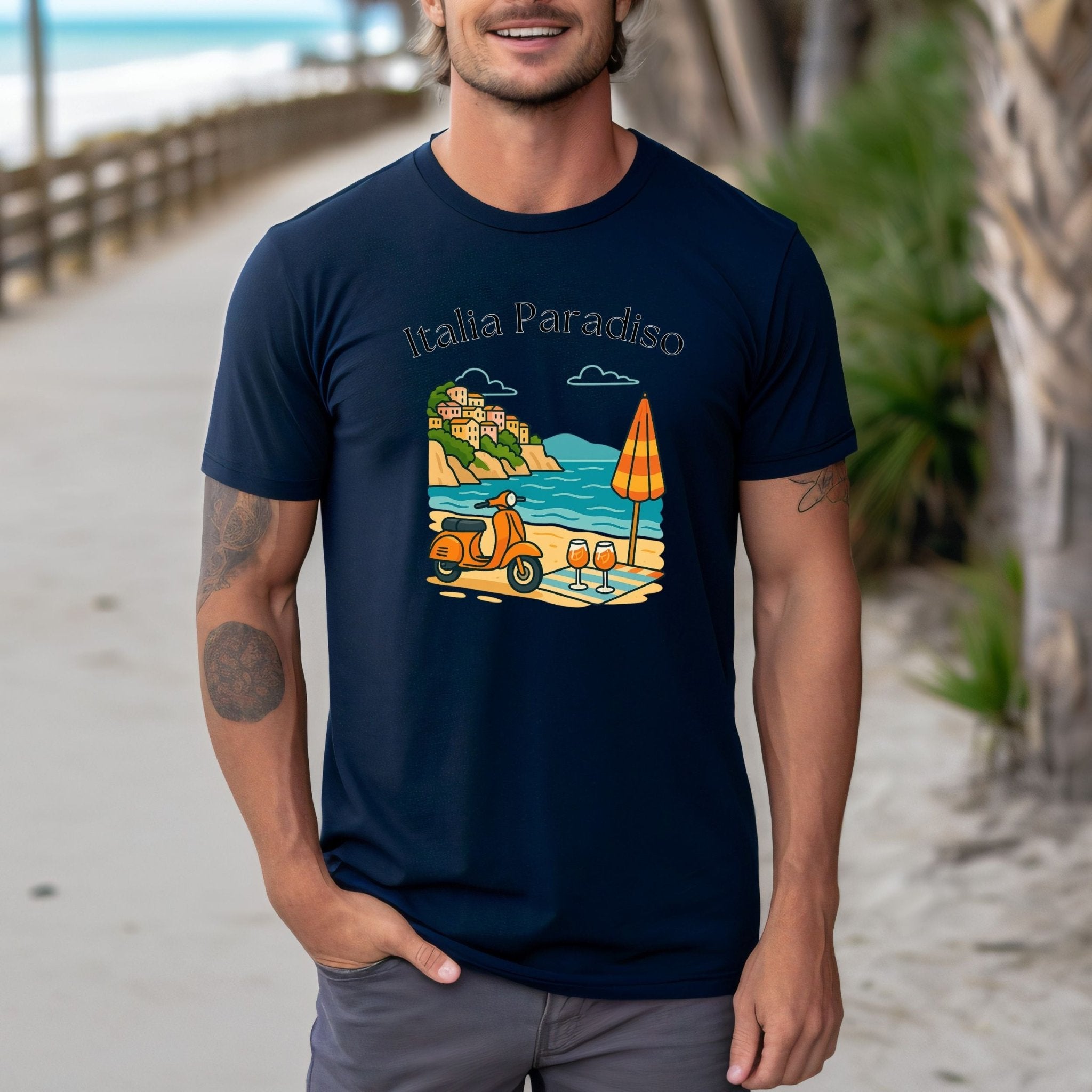 Italia Paradiso Vespa T-Shirt - Craig Michael Design