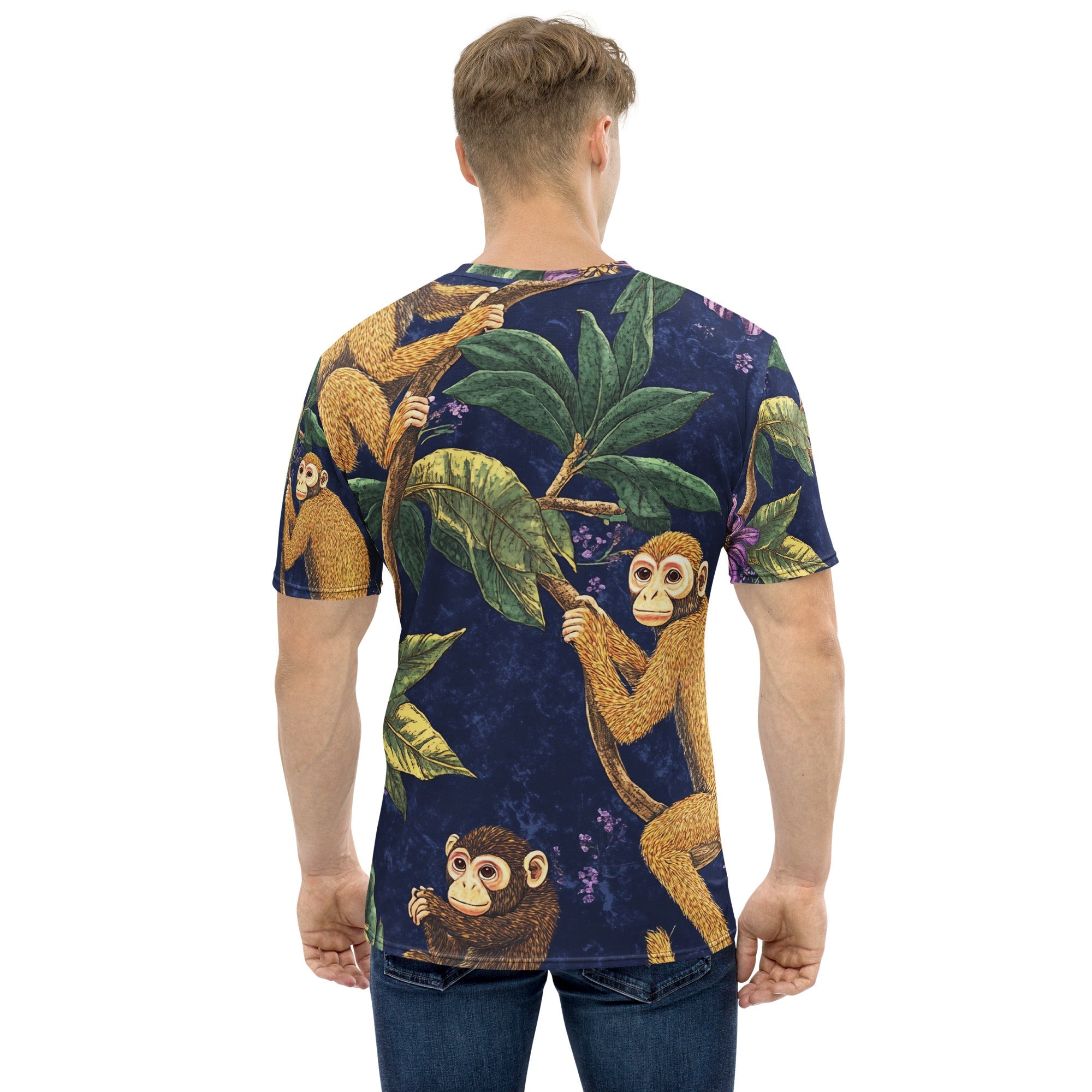 Jungle Monkeys All - Over Print T-Shirt – Tropical Wildlife & Botanical Design - Craig Michael Design
