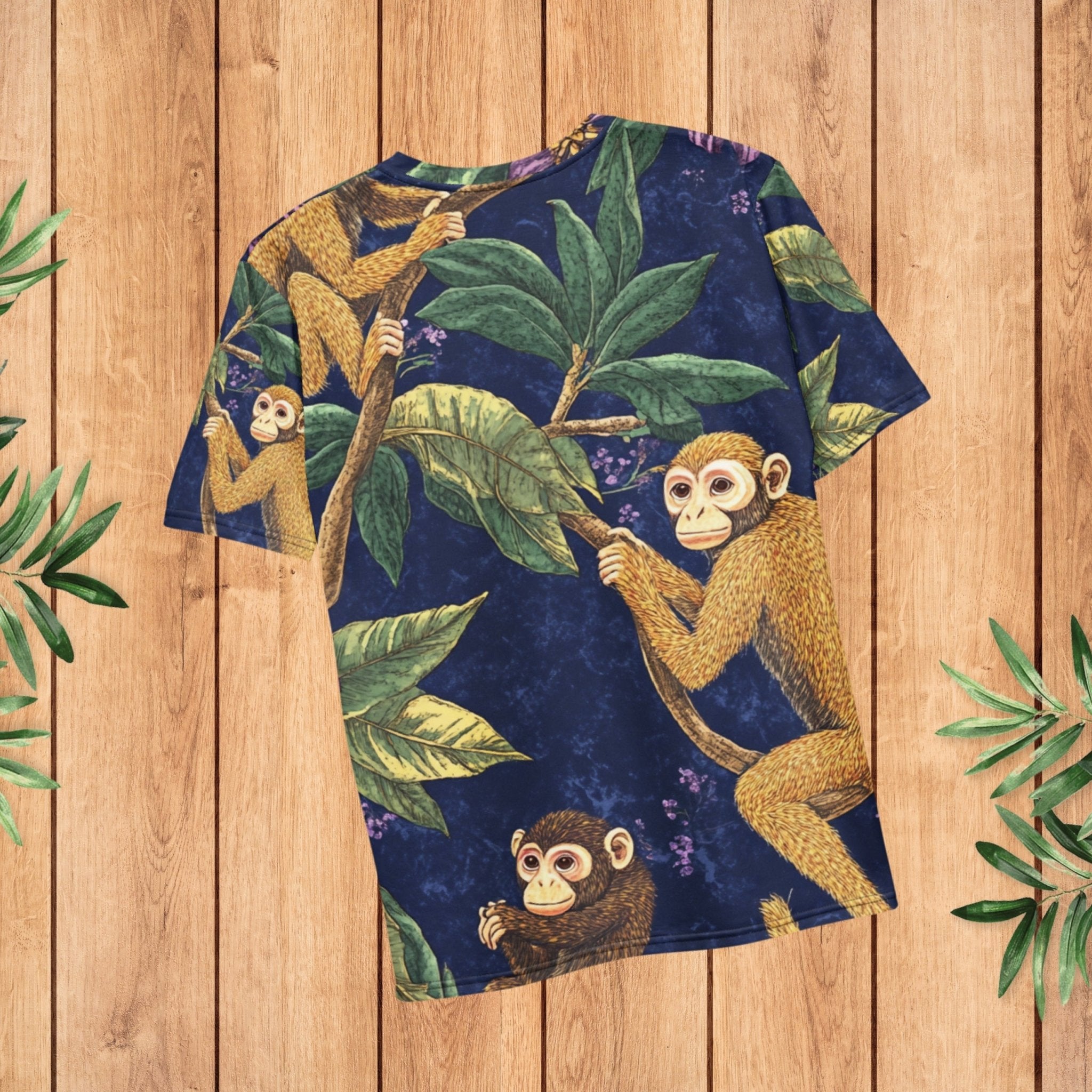 Jungle Monkeys All - Over Print T-Shirt – Tropical Wildlife & Botanical Design - Craig Michael Design