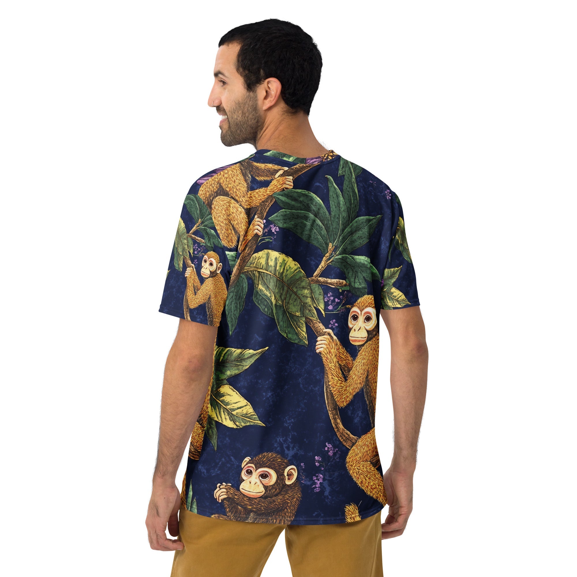Jungle Monkeys All - Over Print T-Shirt – Tropical Wildlife & Botanical Design - Craig Michael Design