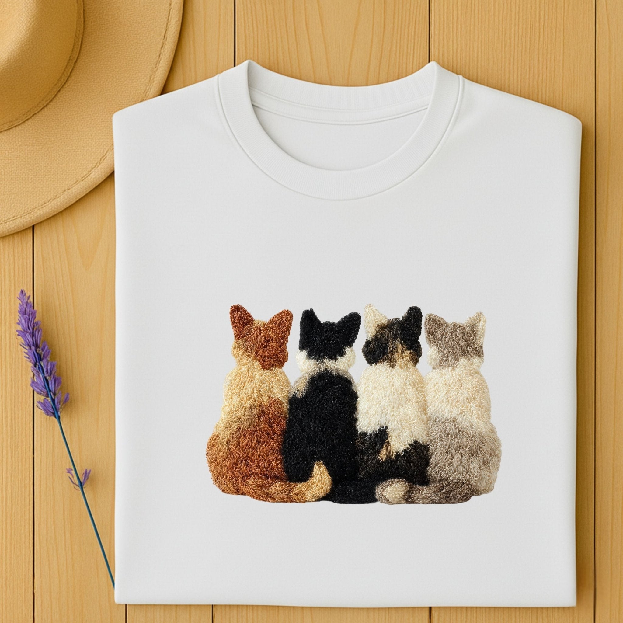 Latch Hook Cat Shirt, Cozy Cat Lover Tee - Craig Michael Design