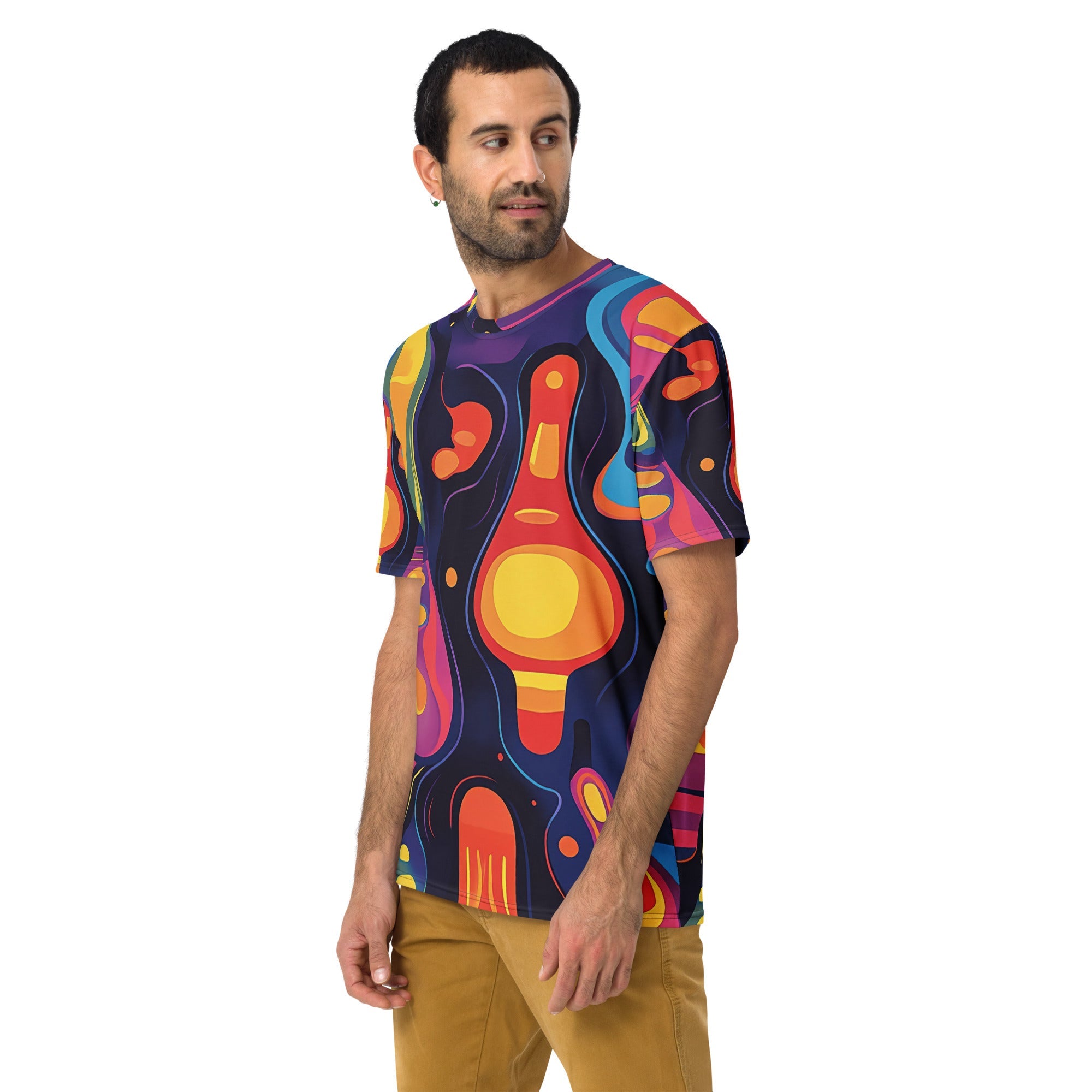 Lava Flow – African Abstract Print T-Shirt, Bold Tribal Psychedelic Tee, Vibrant Festival Fashion, Afro - Boho Streetwear, Cultural Ar - Craig Michael Design