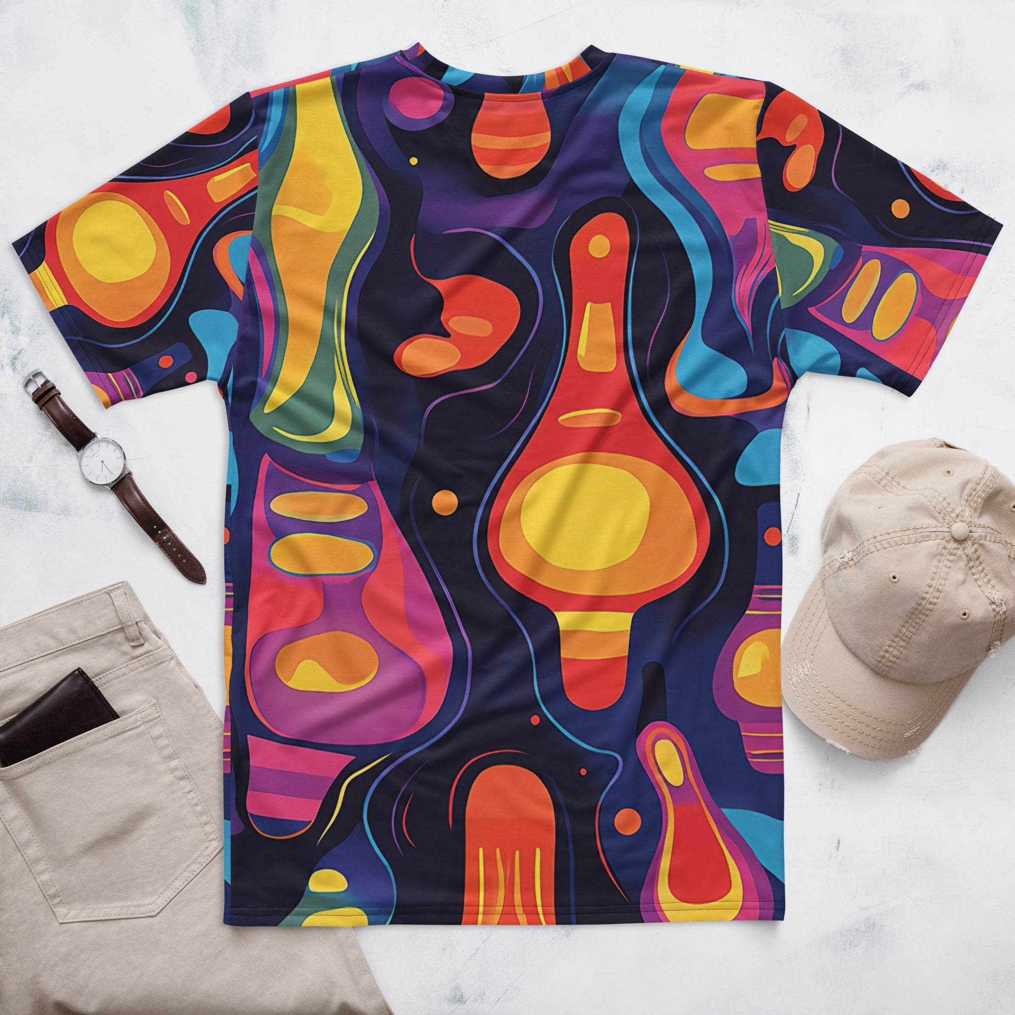 Lava Flow – African Abstract Print T-Shirt, Bold Tribal Psychedelic Tee, Vibrant Festival Fashion, Afro - Boho Streetwear, Cultural Ar - Craig Michael Design