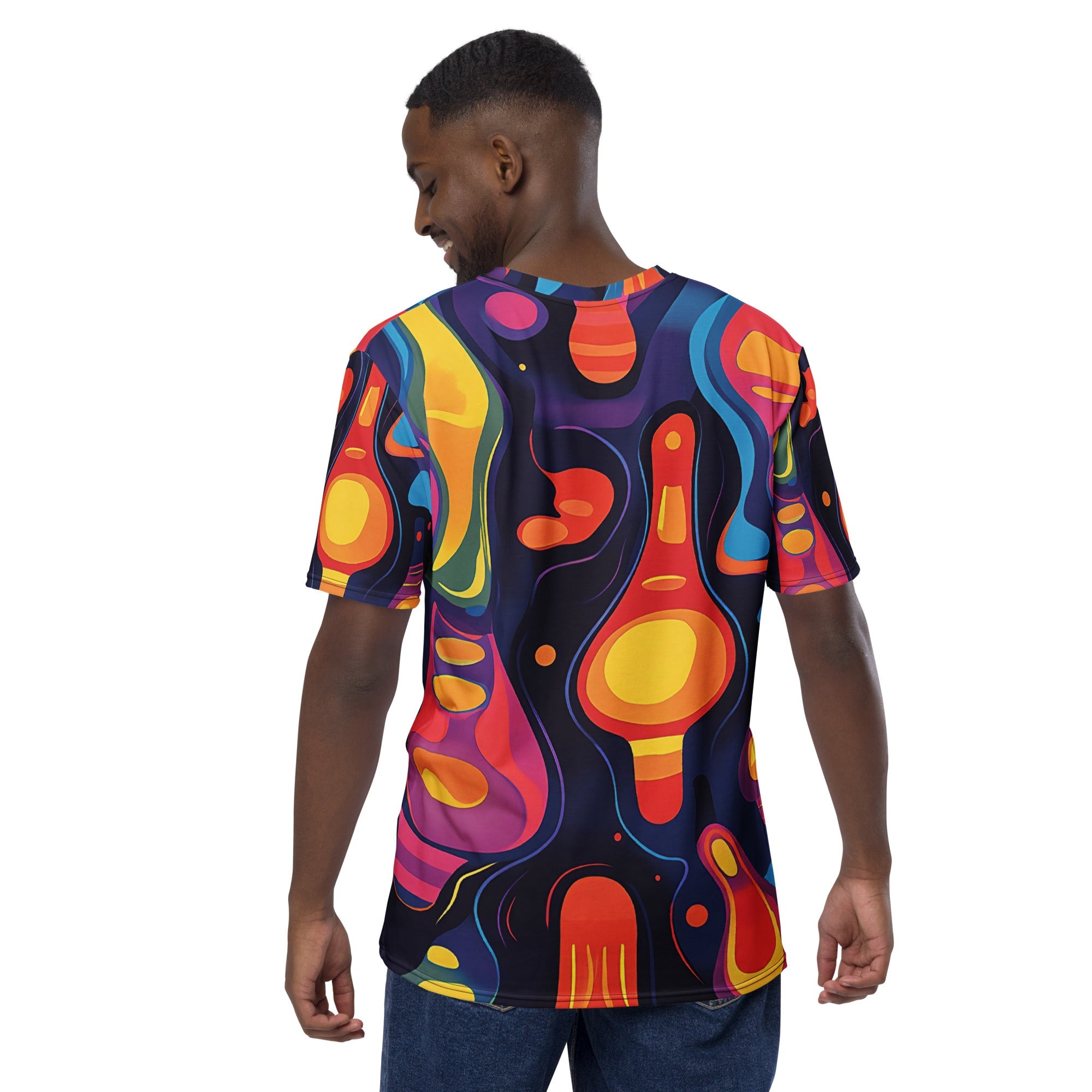 Lava Flow – African Abstract Print T-Shirt, Bold Tribal Psychedelic Tee, Vibrant Festival Fashion, Afro - Boho Streetwear, Cultural Ar - Craig Michael Design
