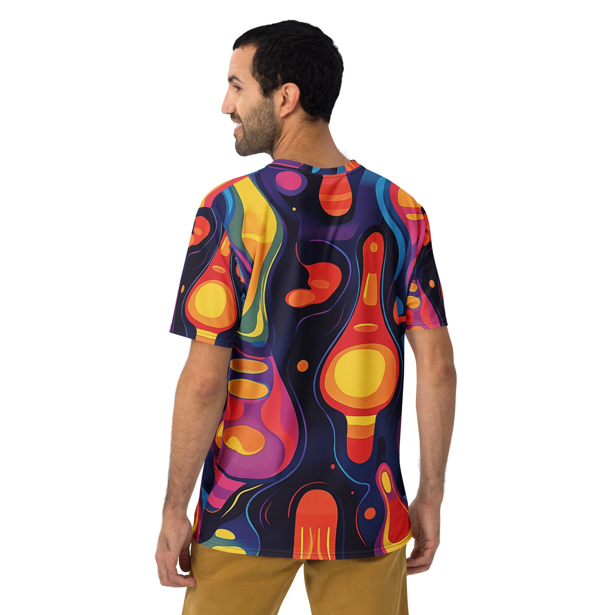 Lava Flow – African Abstract Print T-Shirt, Bold Tribal Psychedelic Tee, Vibrant Festival Fashion, Afro - Boho Streetwear, Cultural Ar - Craig Michael Design