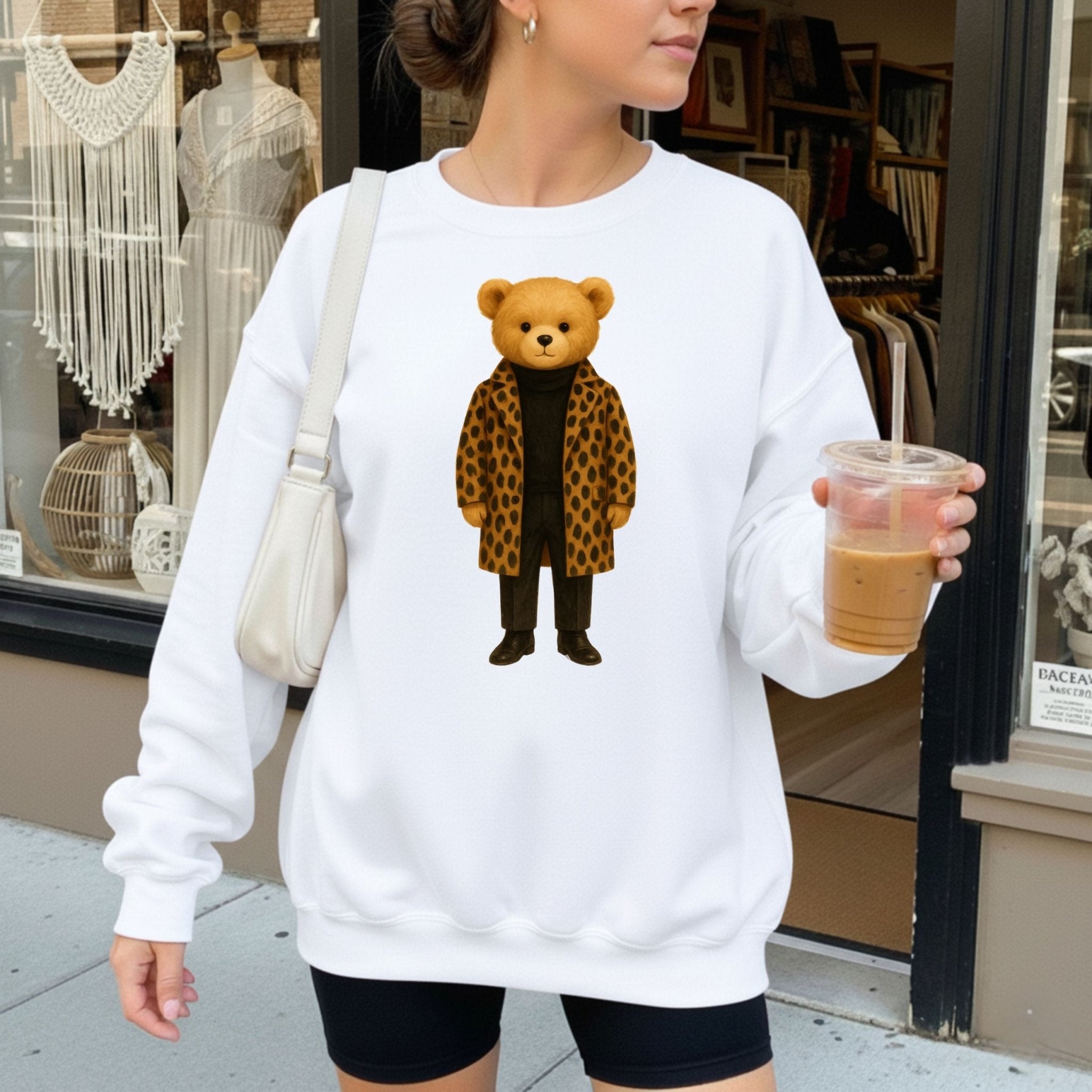 Leopard Coat Teddy Sweatshirt - Craig Michael Design
