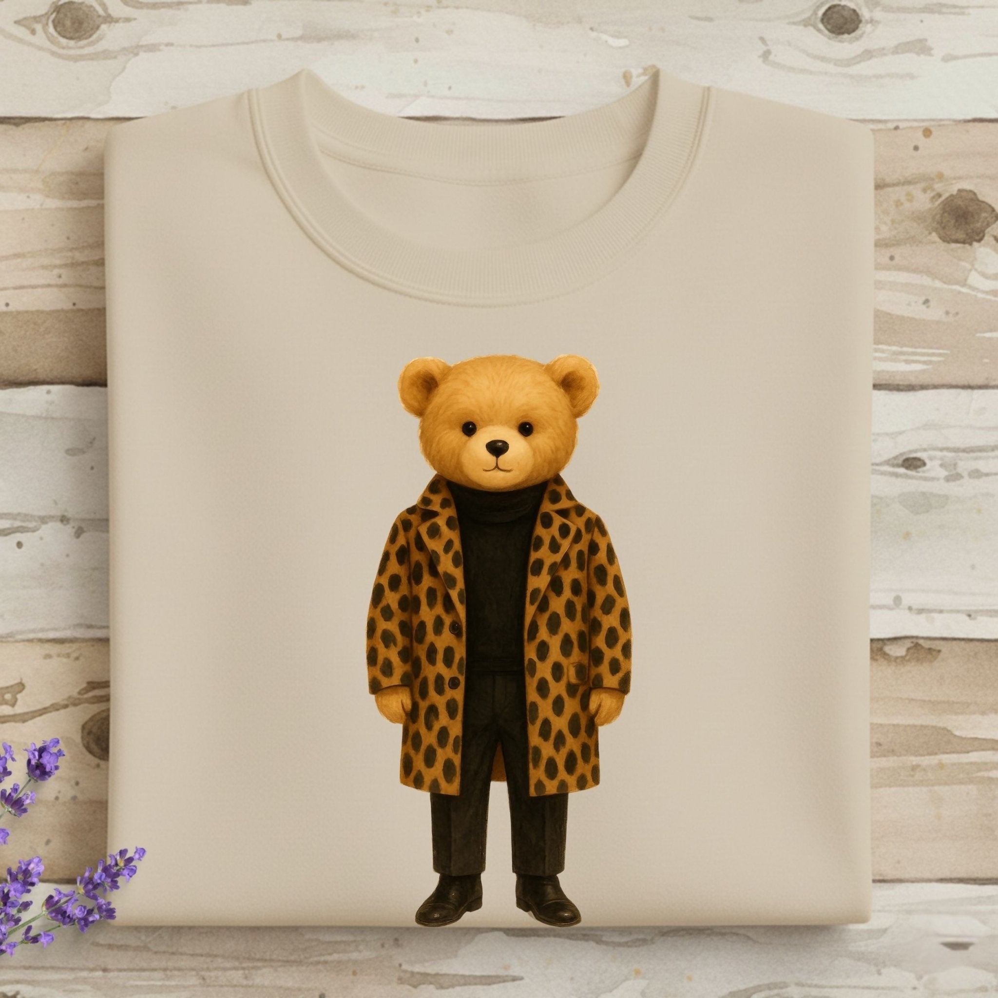 Leopard Coat Teddy Sweatshirt - Craig Michael Design