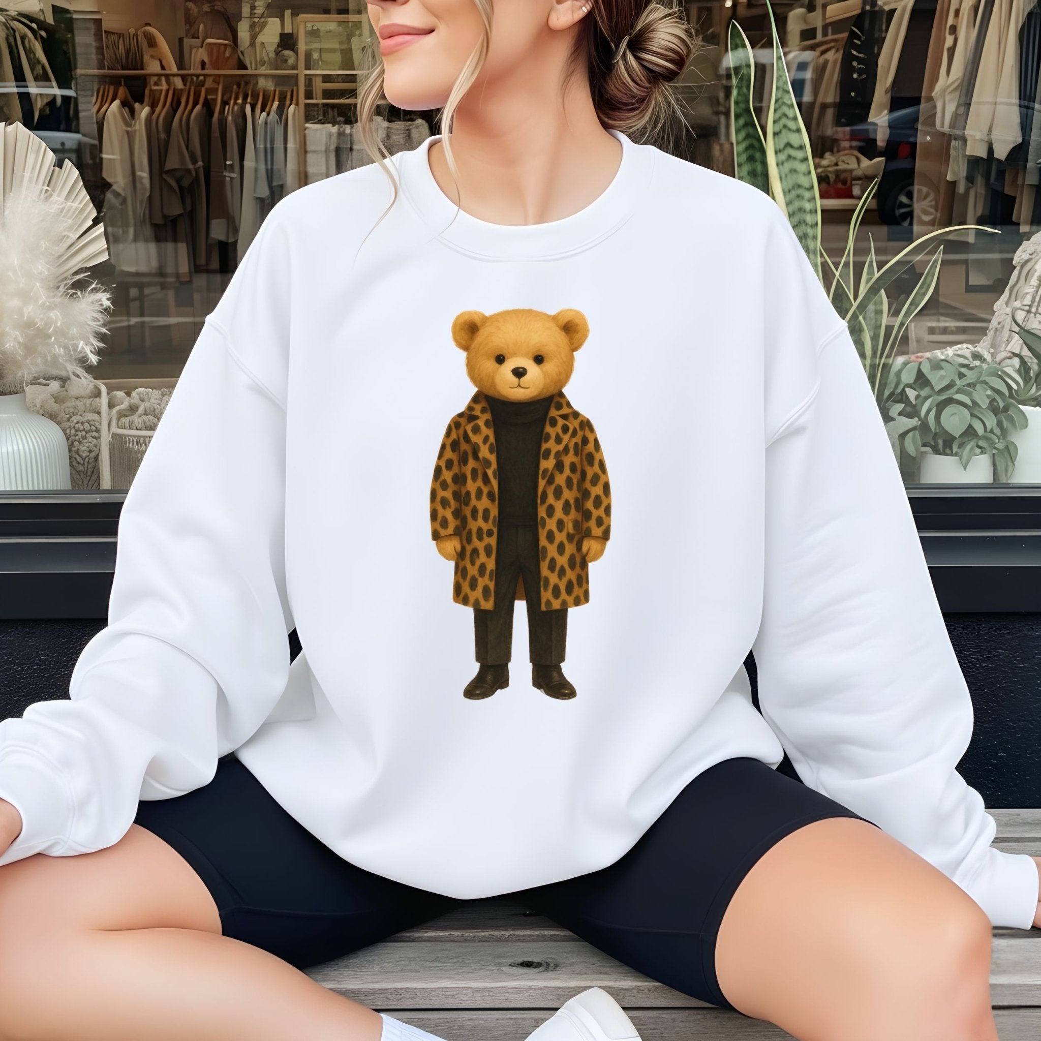 Leopard Coat Teddy Sweatshirt - Craig Michael Design