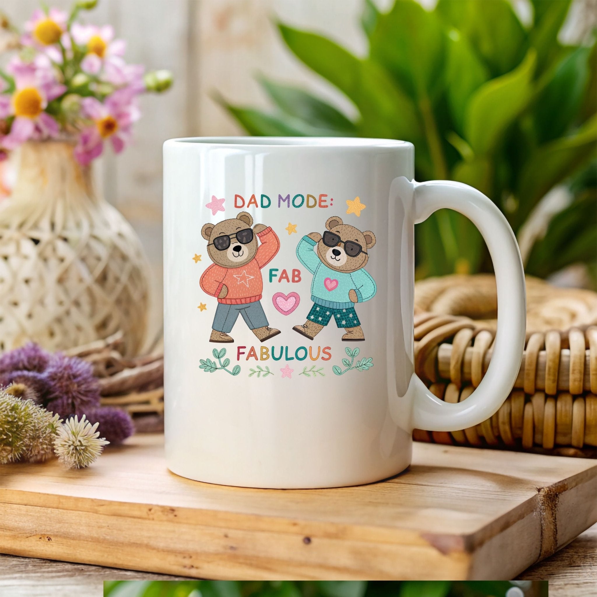 LGBTQ Fathers Day Mug, Dad Mode Fabulous 11 oz Ceramic Mug - Craig Michael Design