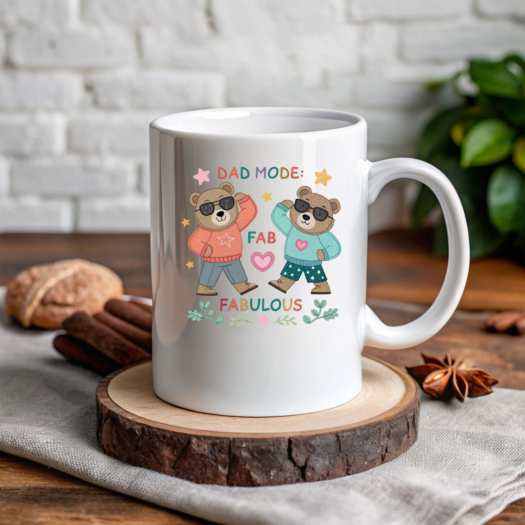 LGBTQ Fathers Day Mug, Dad Mode Fabulous 11 oz Ceramic Mug - Craig Michael Design