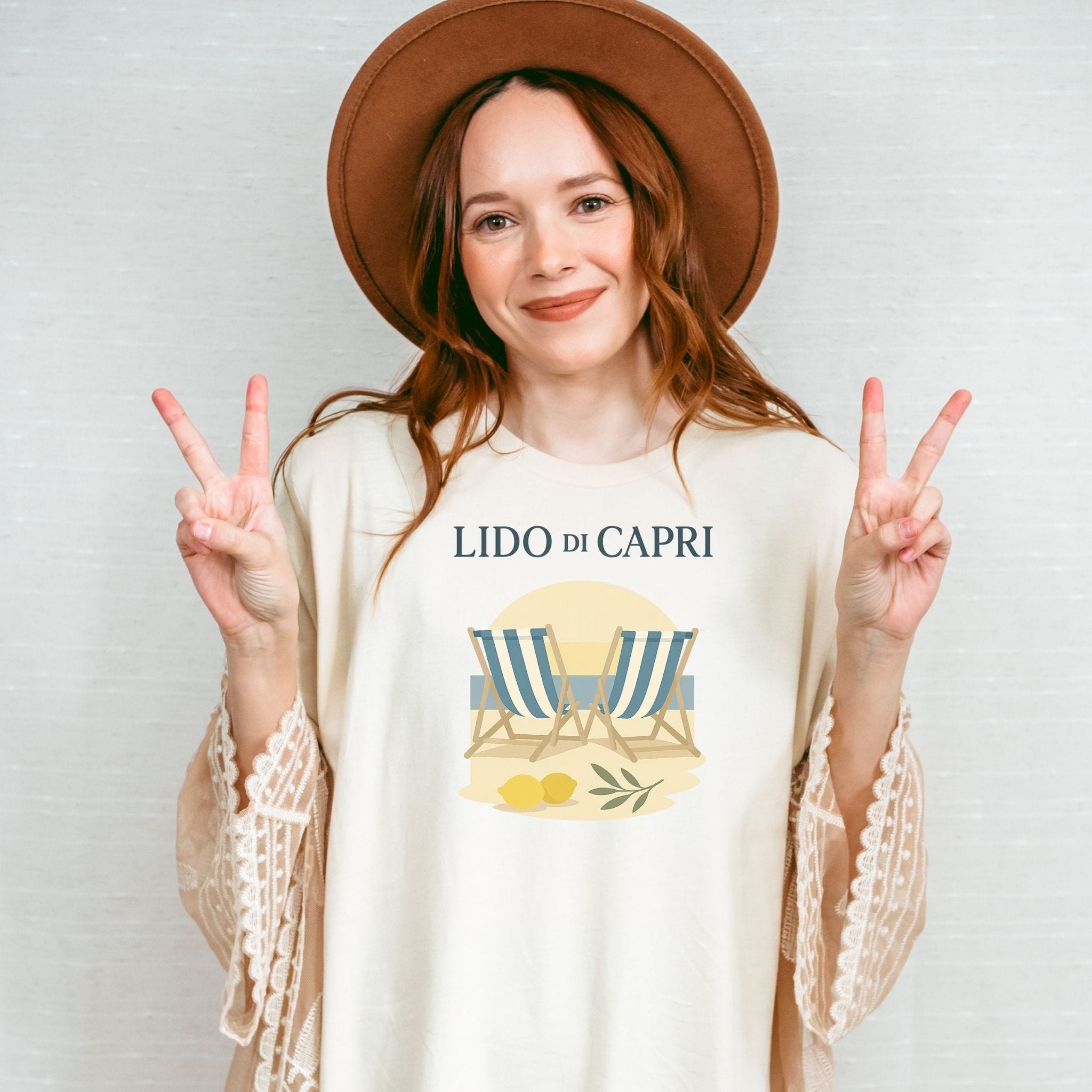 Lido di Capri T-Shirt, Italian Beach Tee - Craig Michael Design
