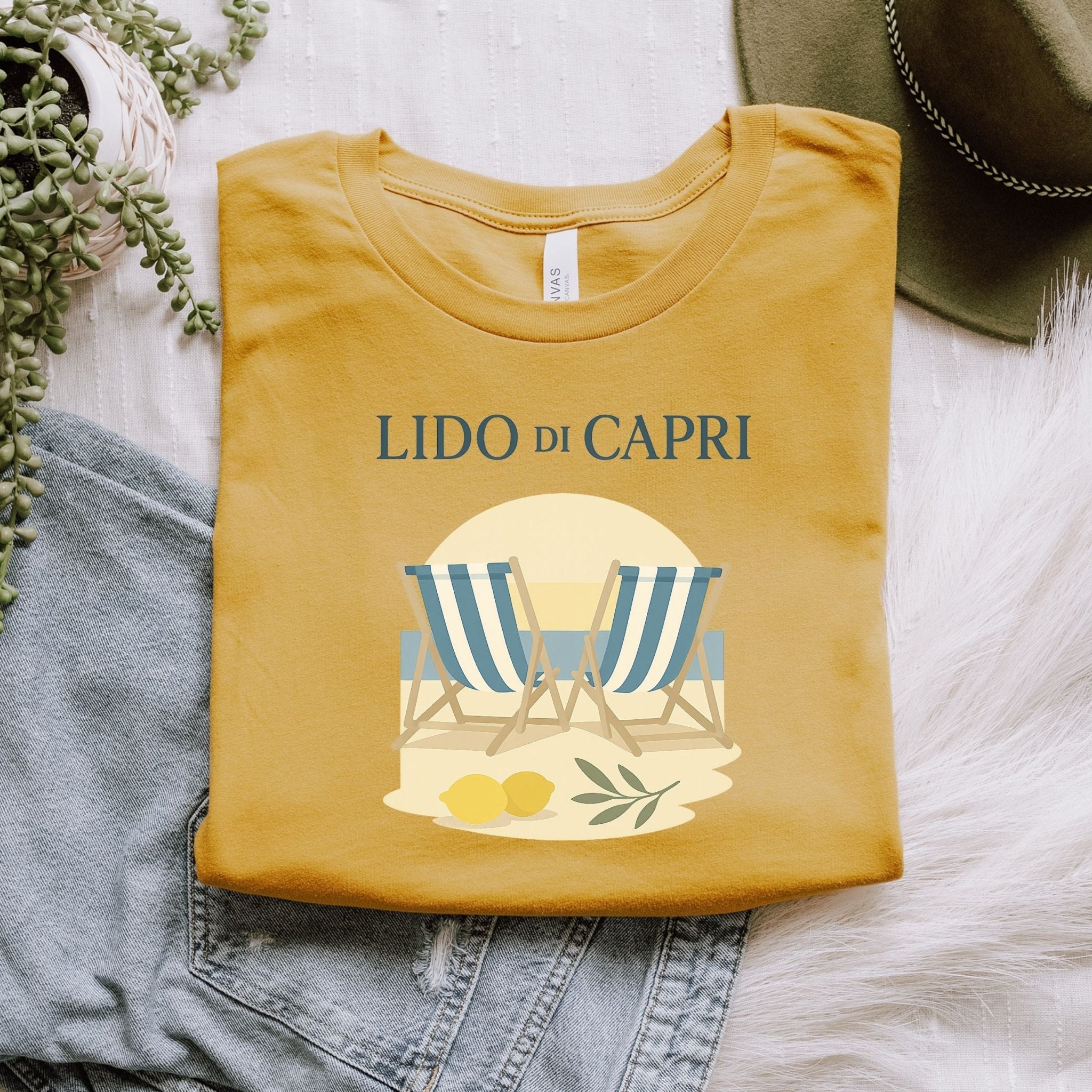 Lido di Capri T-Shirt, Italian Beach Tee - Craig Michael Design