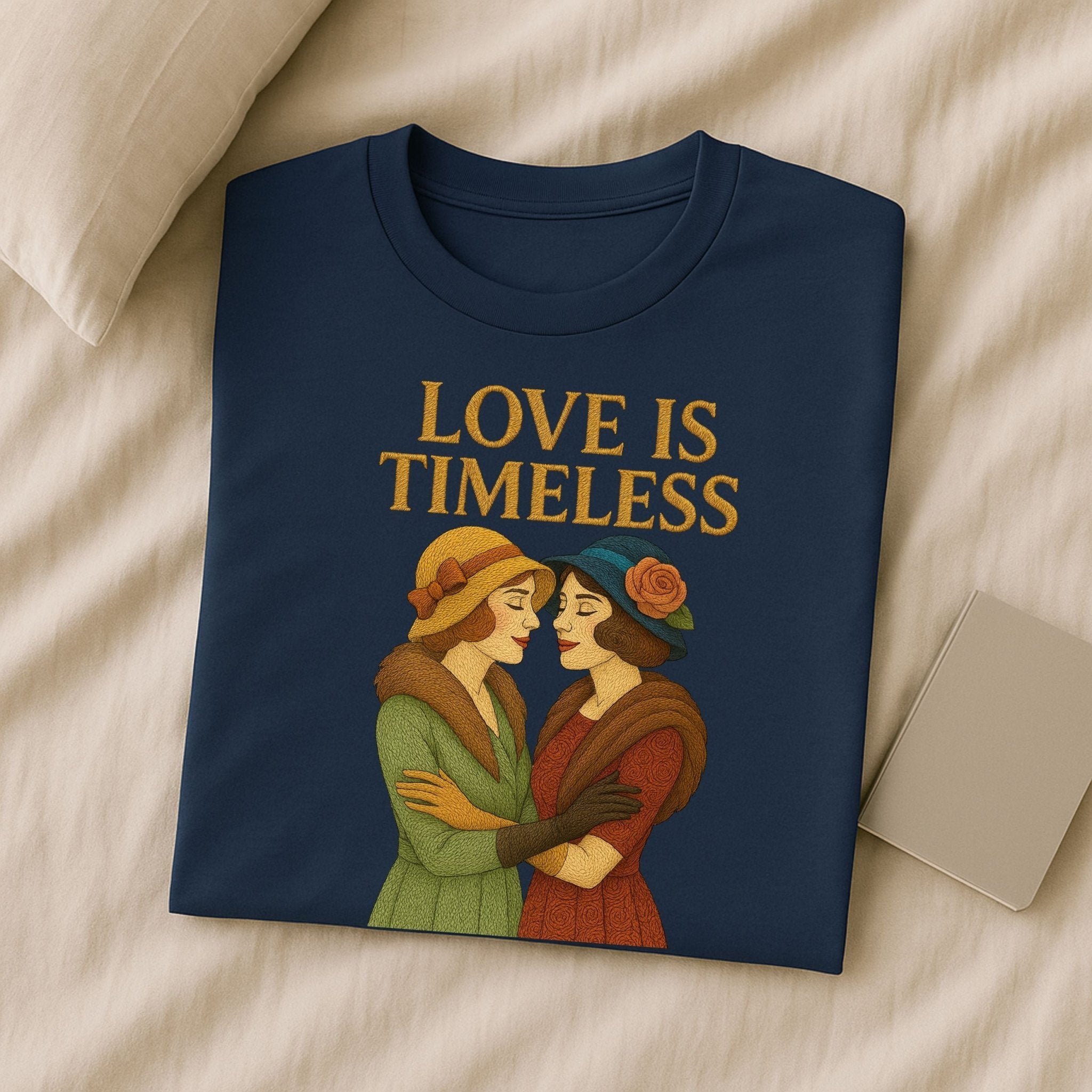Love Is Timeless – 1920s Lesbian Pride T-Shirt, Vintage Romance Gift - Craig Michael Design