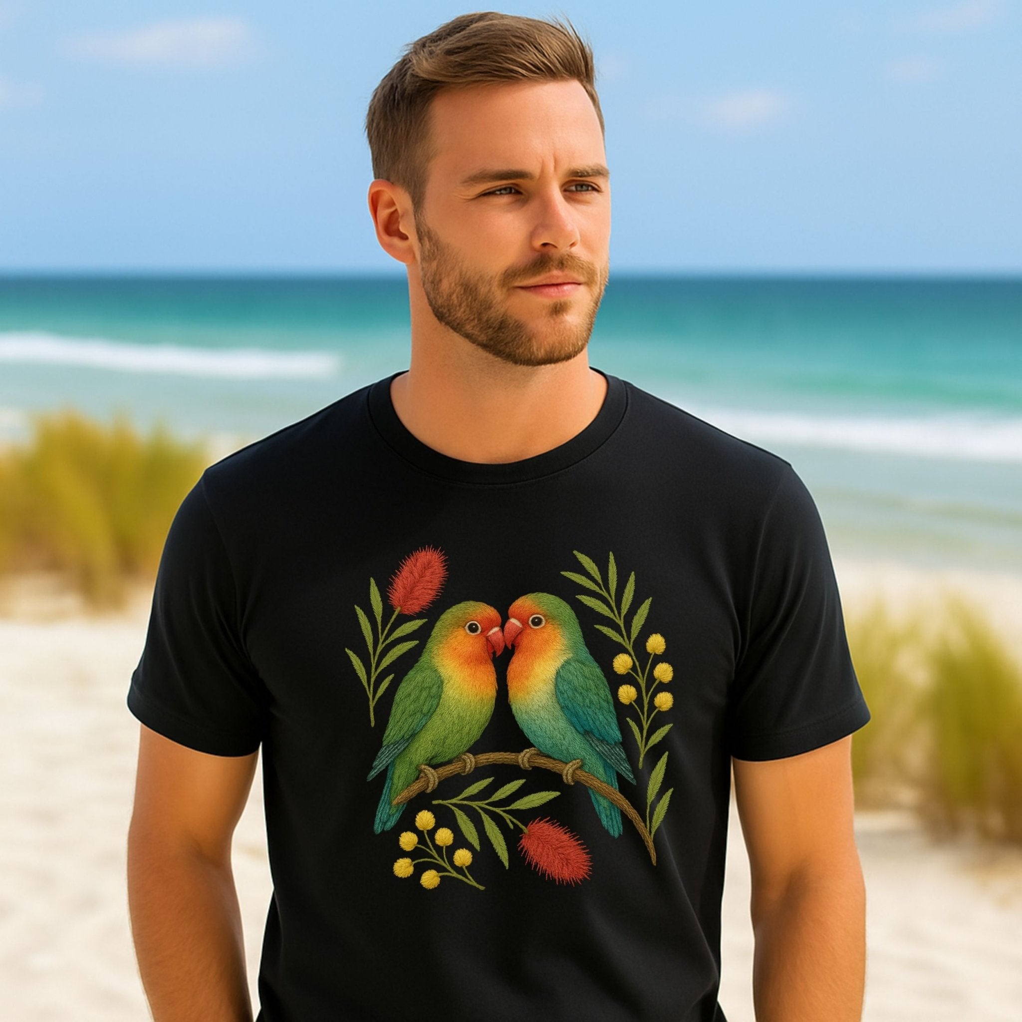 Lovebirds T-Shirt – Australian Native Bird Collection - Craig Michael Design