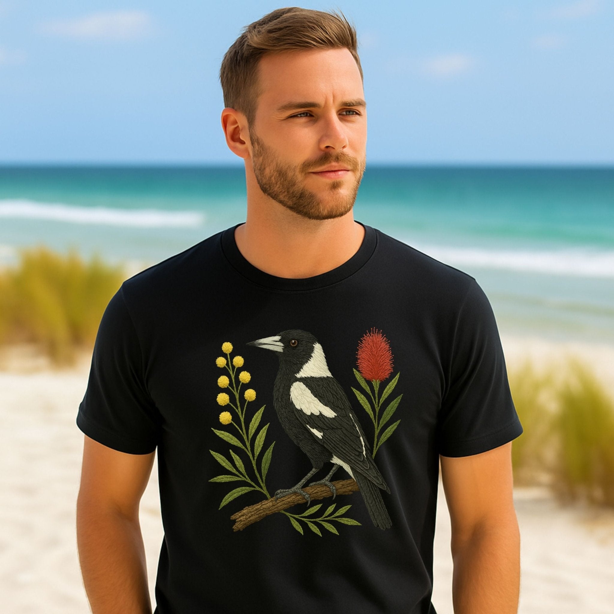 Magpie T-Shirt – Australian Native Bird Collection - Craig Michael Design