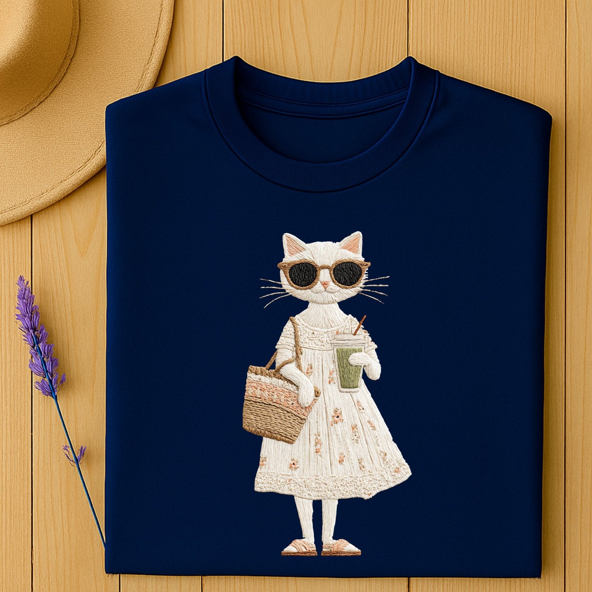 Matcha Latte Kitty T-Shirt – Neutral Outfit Edition - Craig Michael Design