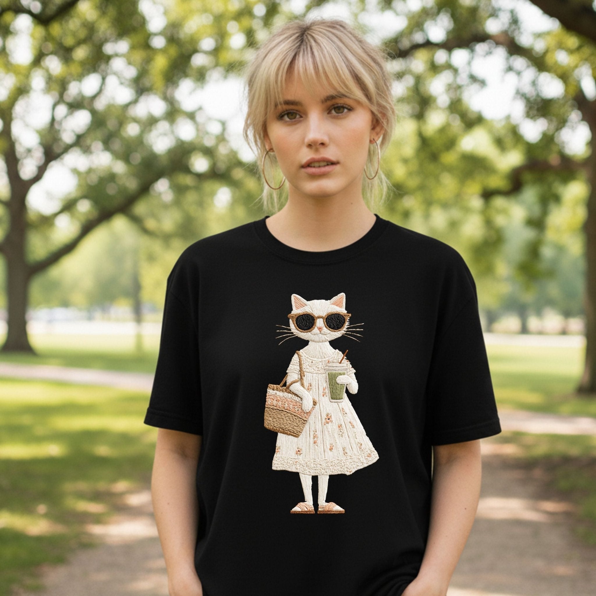 Matcha Latte Kitty T-Shirt – Neutral Outfit Edition - Craig Michael Design