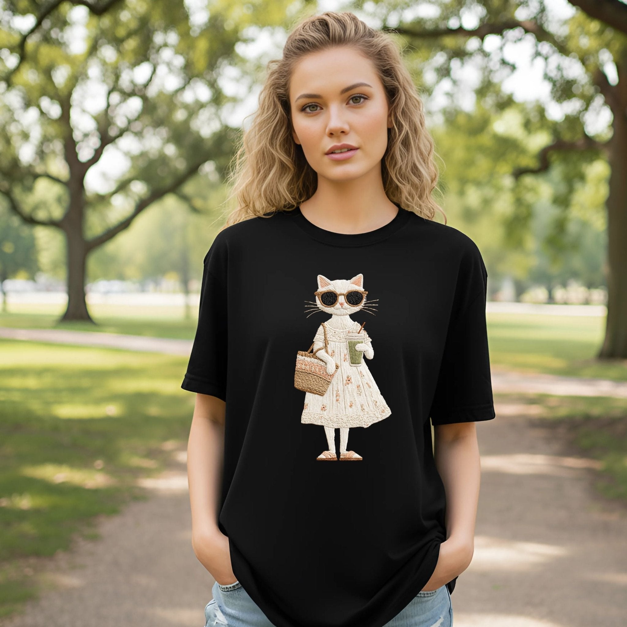 Matcha Latte Kitty T-Shirt – Neutral Outfit Edition - Craig Michael Design