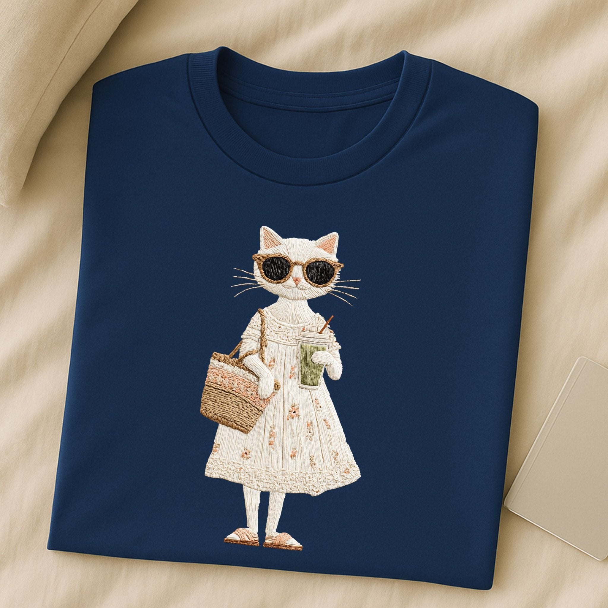 Matcha Latte Kitty T-Shirt – Neutral Outfit Edition - Craig Michael Design