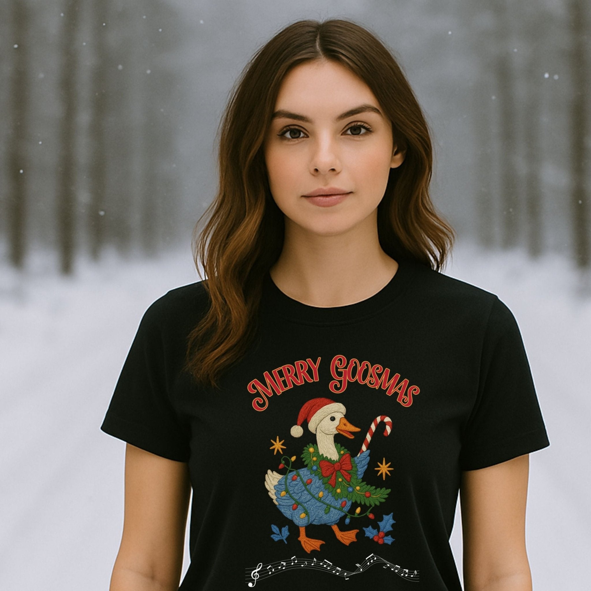 Merry Goosmas Shirt, Funny Christmas Goose T-Shirt, Holiday Bird Graphic Tee - Craig Michael Design