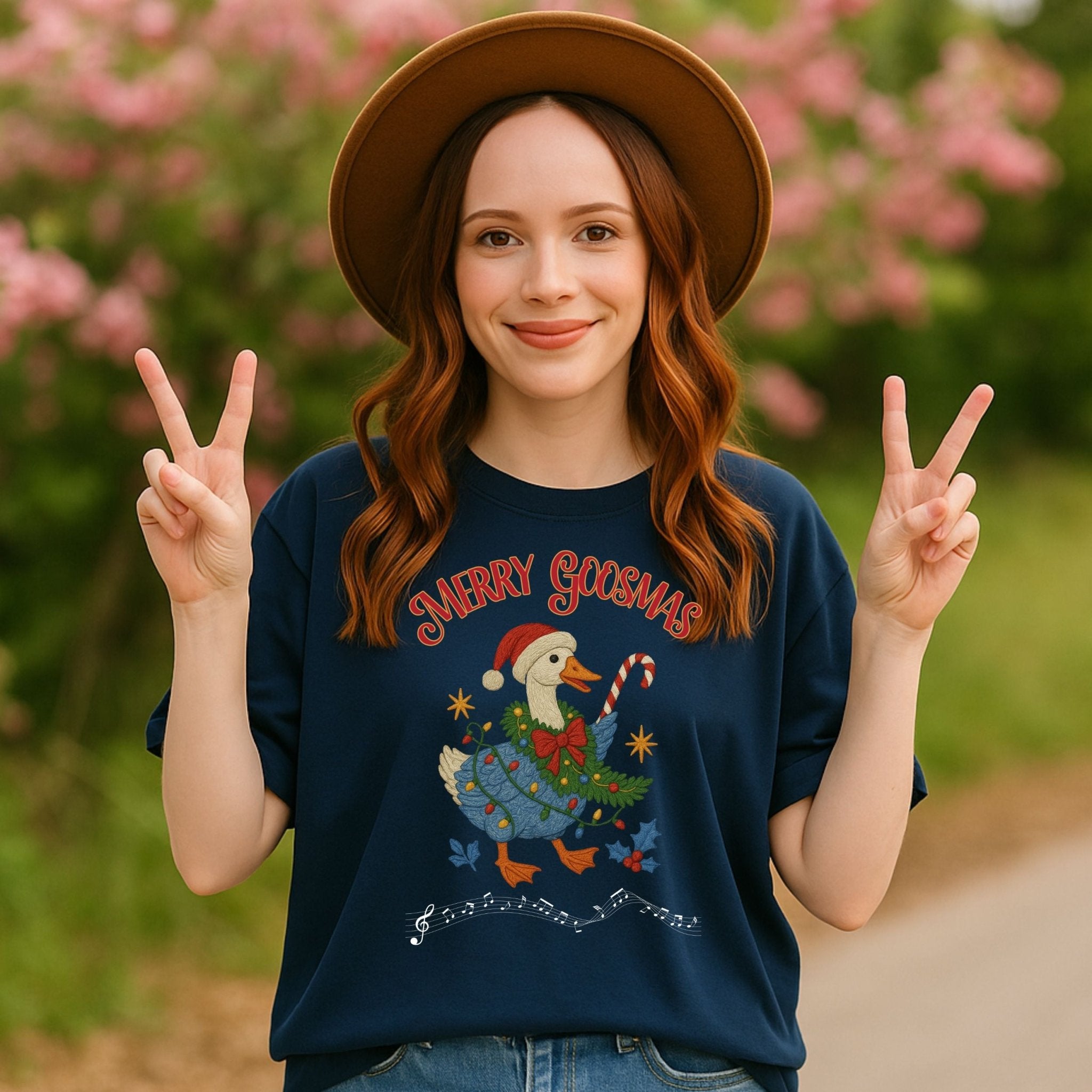 Merry Goosmas Shirt, Funny Christmas Goose T-Shirt, Holiday Bird Graphic Tee - Craig Michael Design