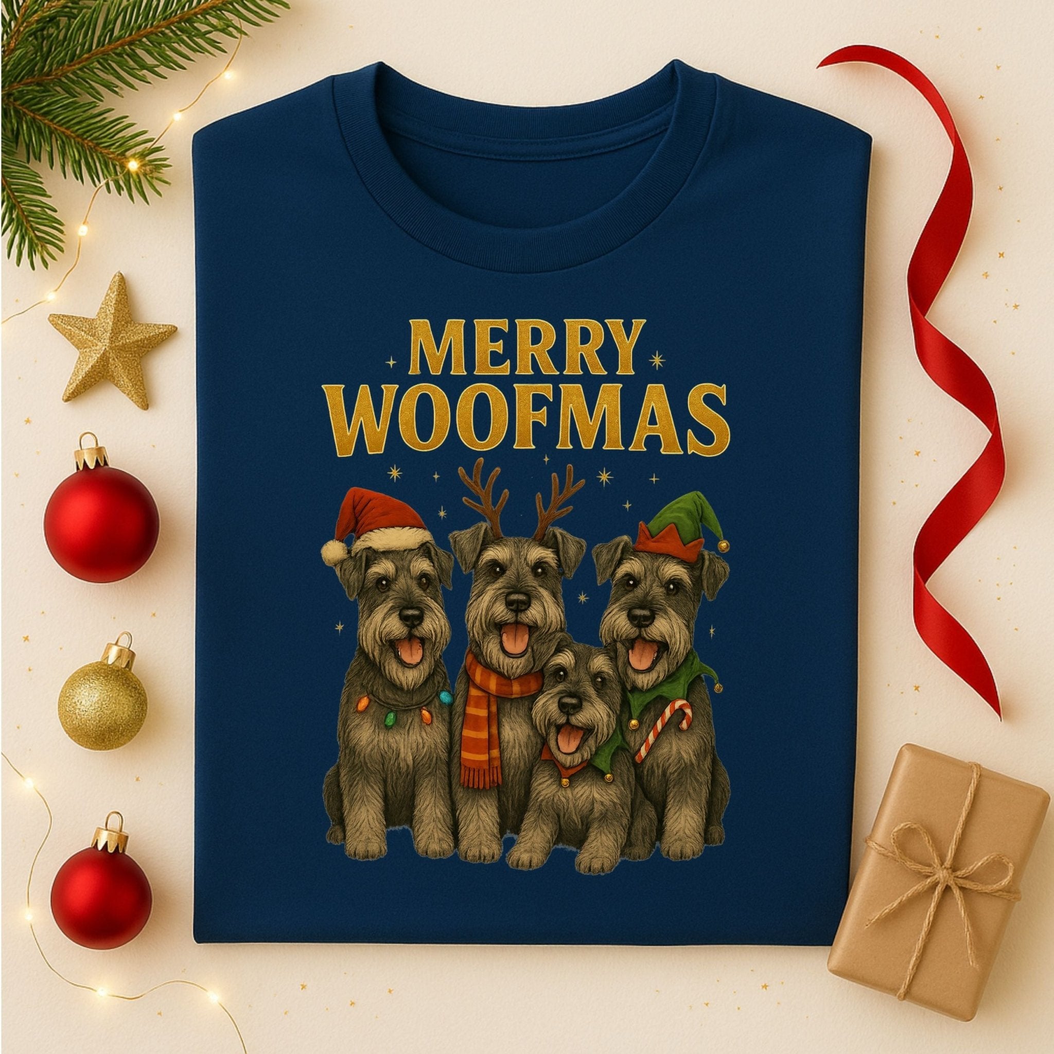 Merry Woofmas Christmas Dogs Season Holiday Celebration T-Shirt - Craig Michael Design