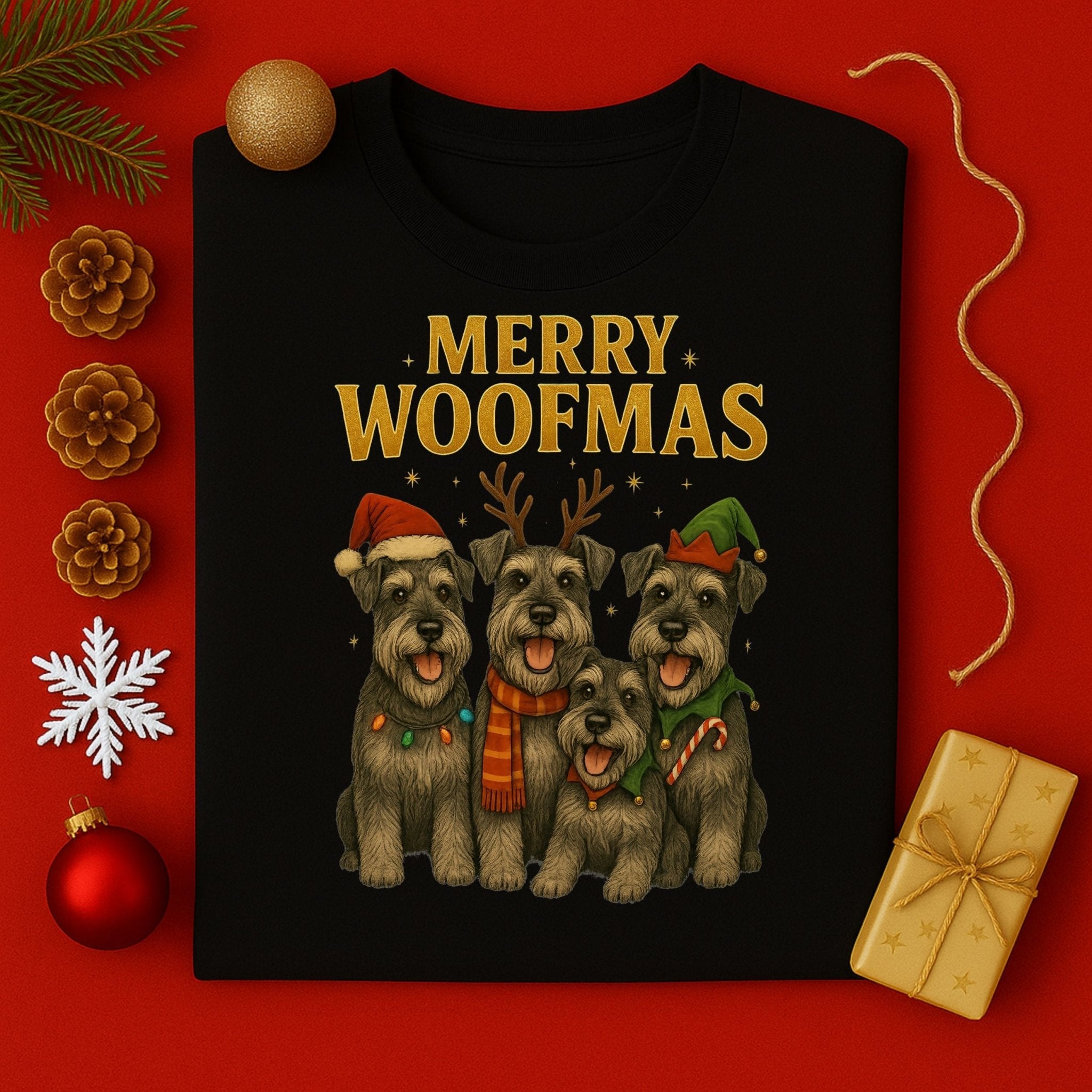 Merry Woofmas Christmas Dogs Season Holiday Celebration T-Shirt - Craig Michael Design