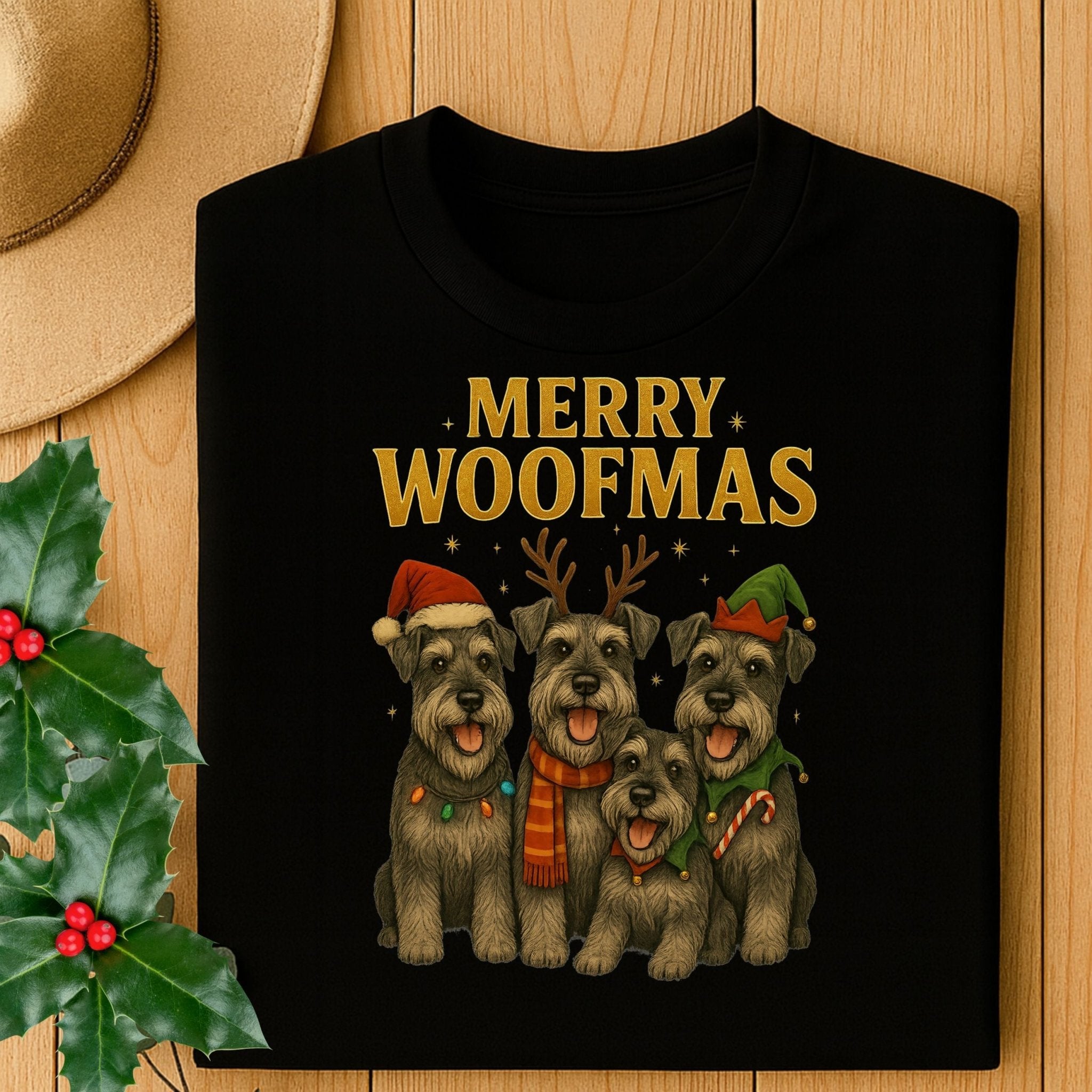 Merry Woofmas Christmas Dogs Season Holiday Celebration T-Shirt - Craig Michael Design