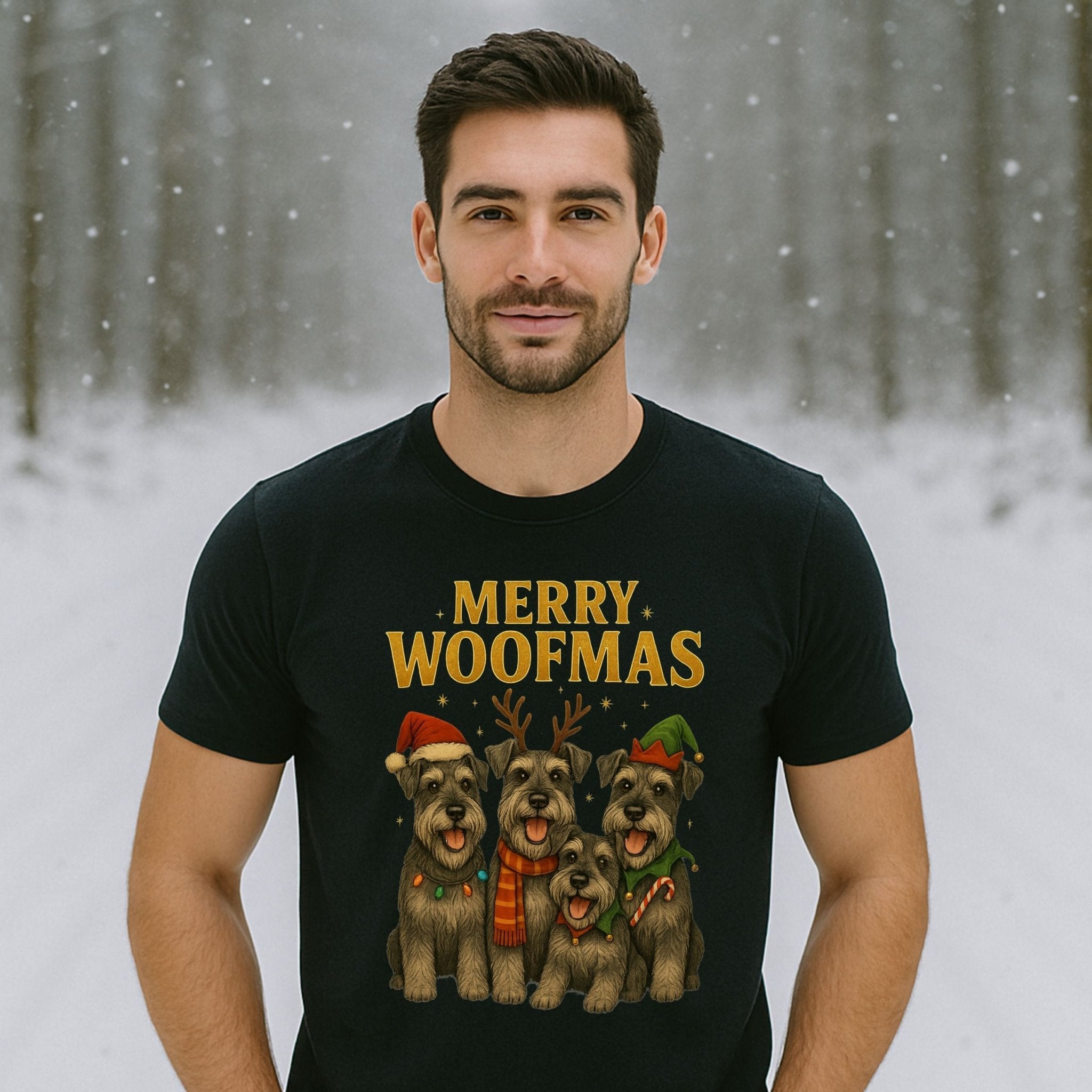 Merry Woofmas Cute Holiday Dogs Golden Retrievers T-Shirt - Craig Michael Design
