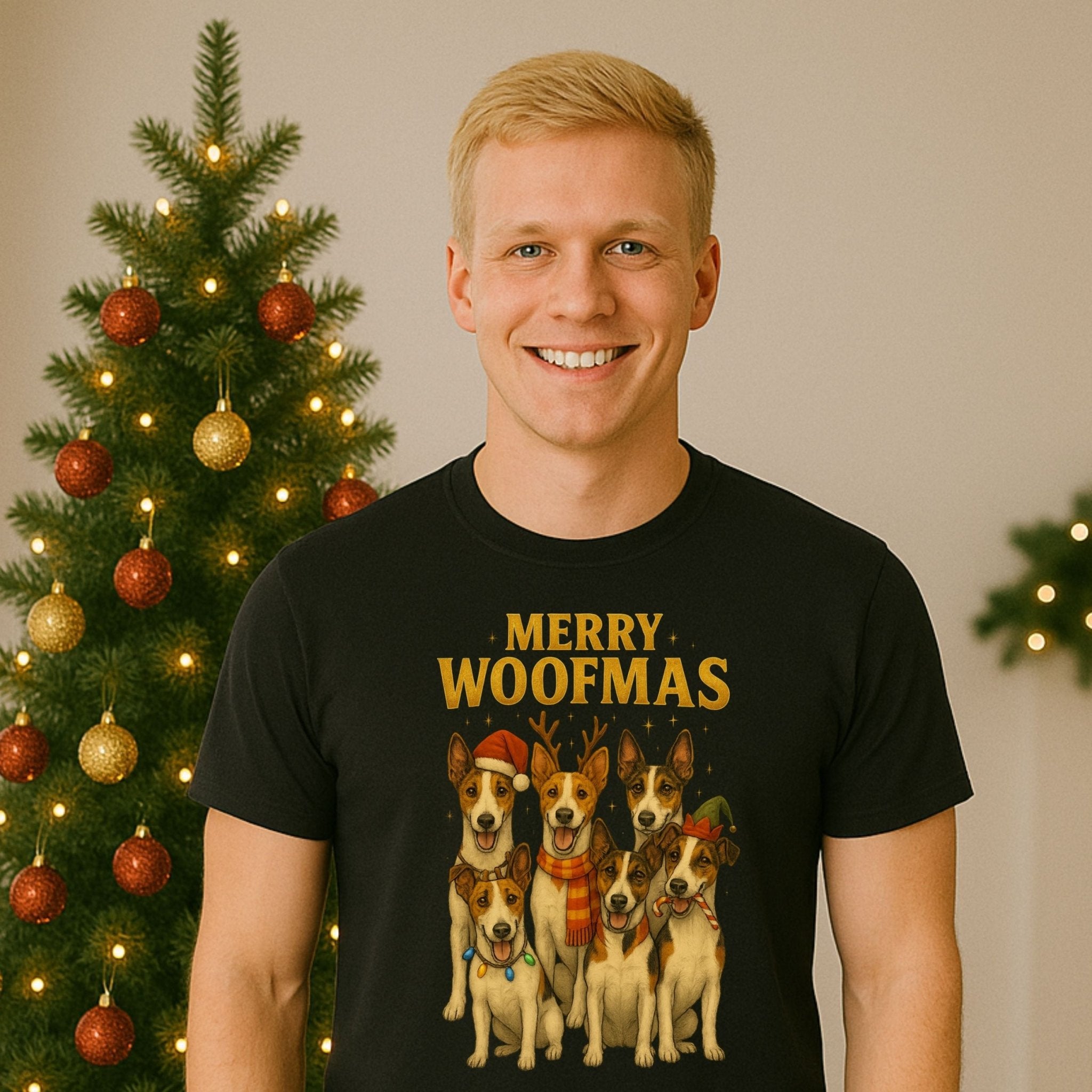 Merry Woofmas Dogs Dressed Up For Christmas Celebration T-Shirt - Craig Michael Design