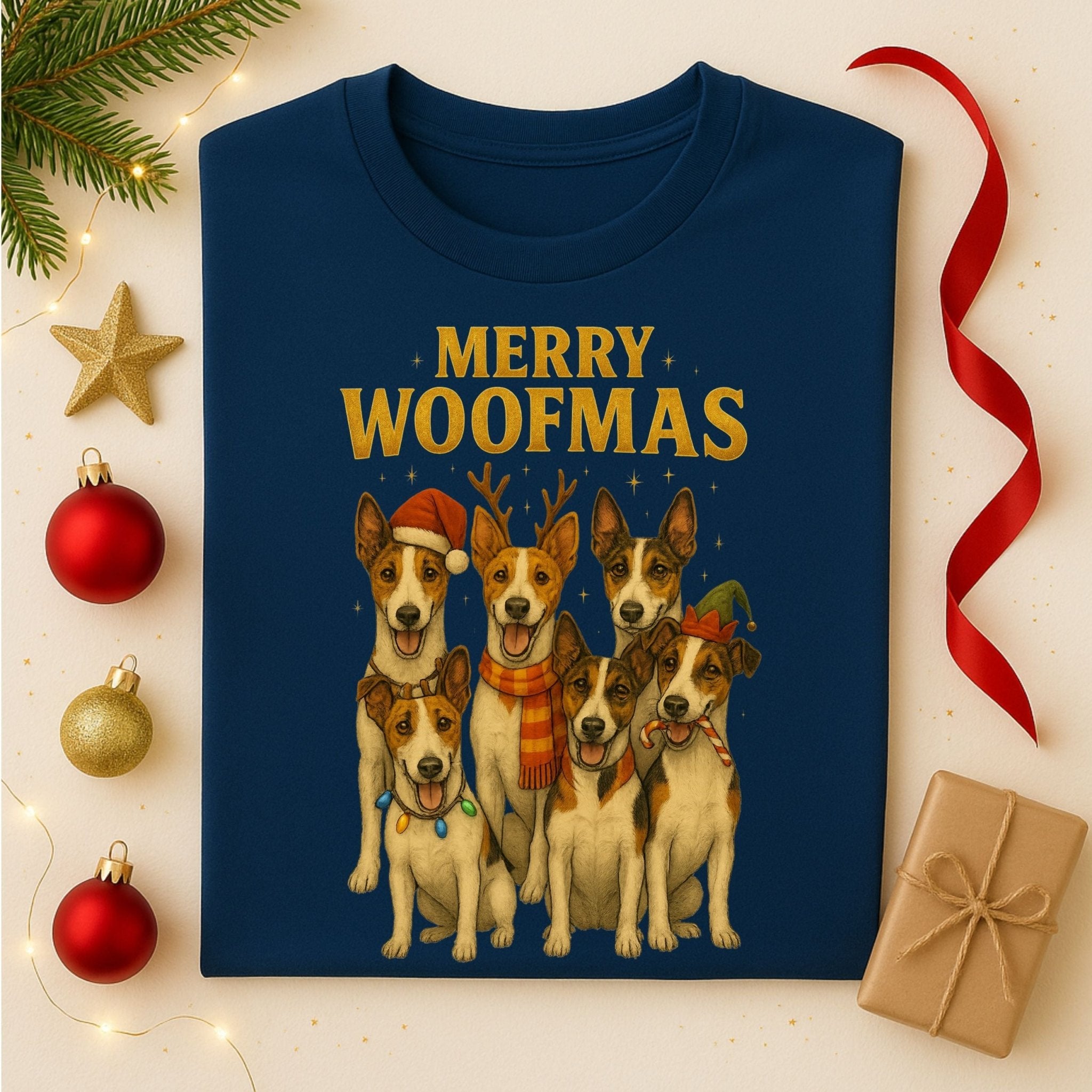 Merry Woofmas Dogs Dressed Up For Christmas Celebration T-Shirt - Craig Michael Design