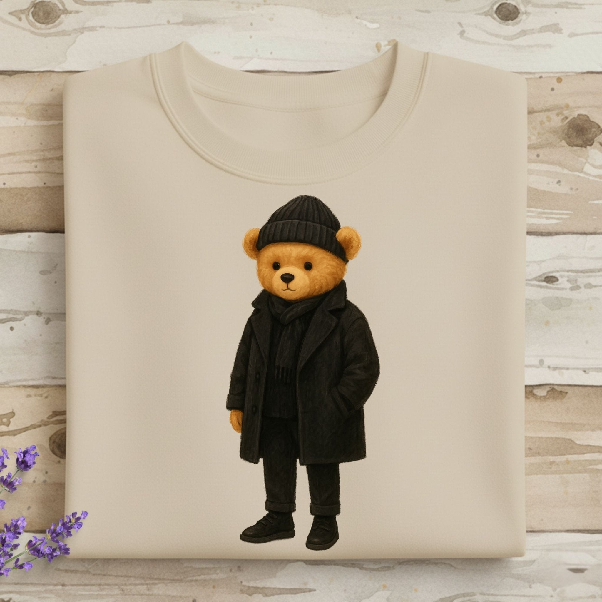 Minimalist Black Teddy Sweatshirt - Craig Michael Design