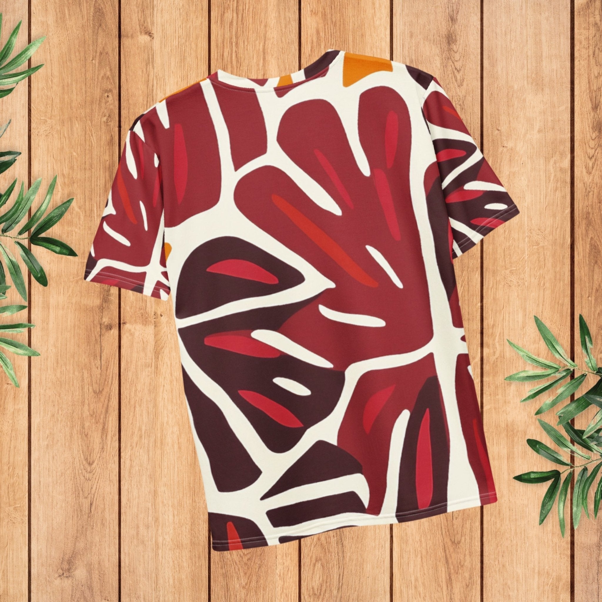 Modern African Leaf All - Over Print T-Shirt – Bold Tribal Botanical Design - Craig Michael Design