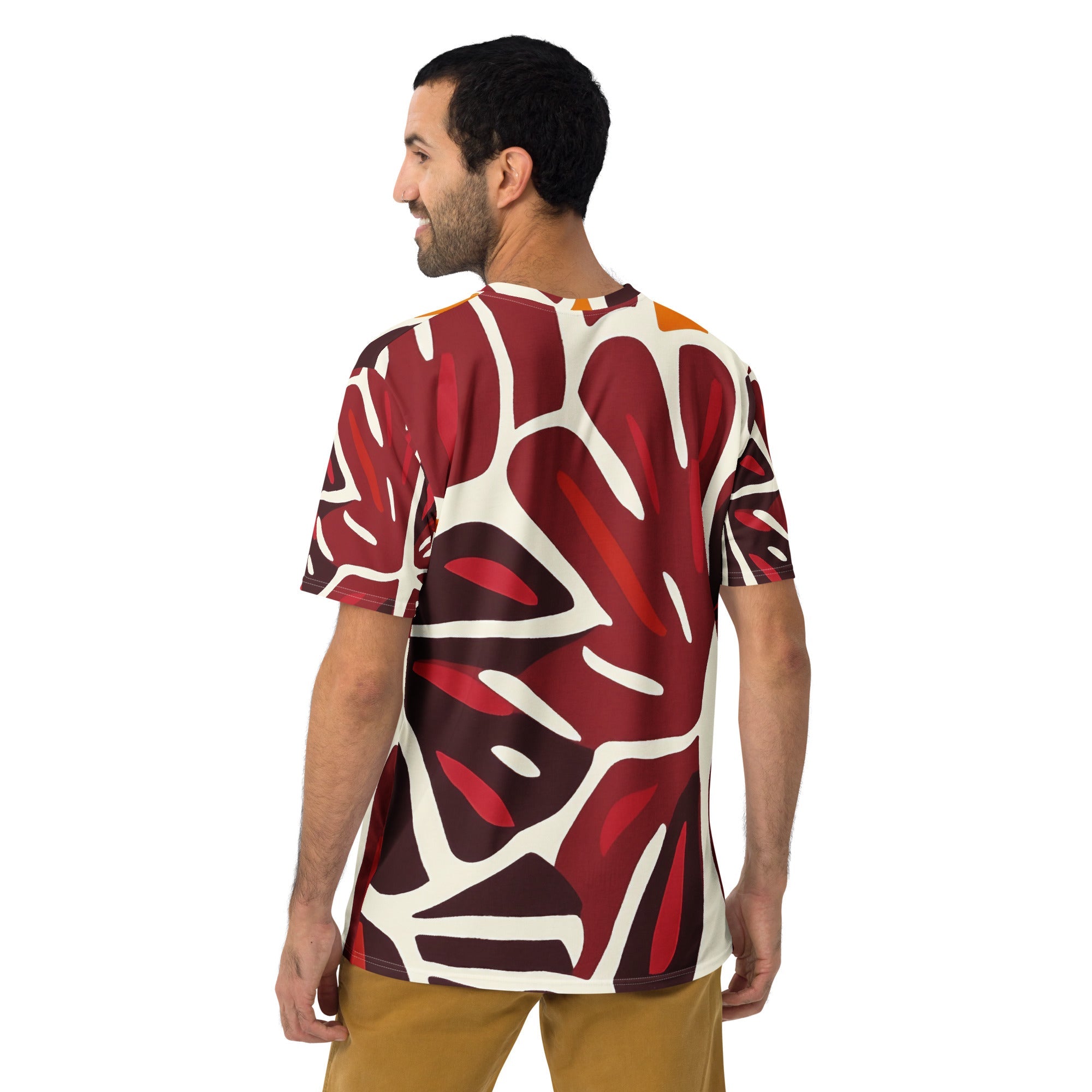 Modern African Leaf All - Over Print T-Shirt – Bold Tribal Botanical Design - Craig Michael Design