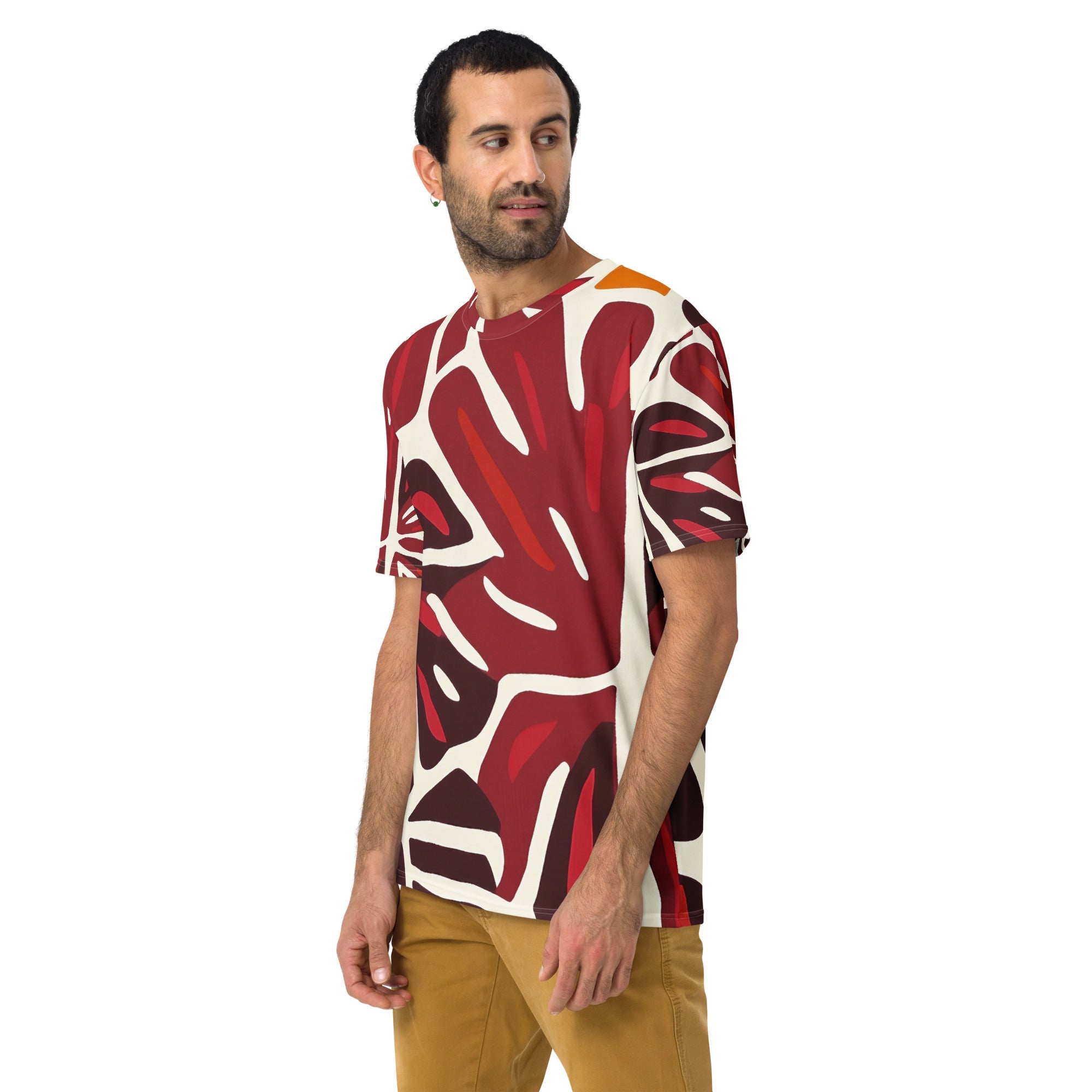 Modern African Leaf All - Over Print T-Shirt – Bold Tribal Botanical Design - Craig Michael Design