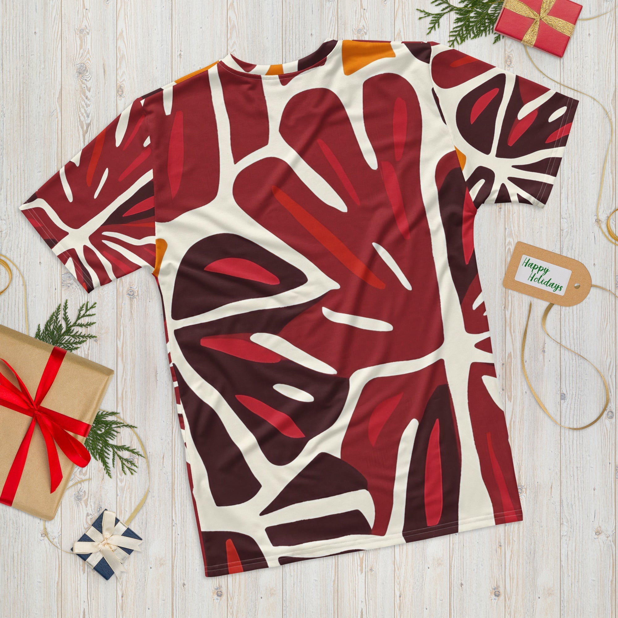 Modern African Leaf All - Over Print T-Shirt – Bold Tribal Botanical Design - Craig Michael Design